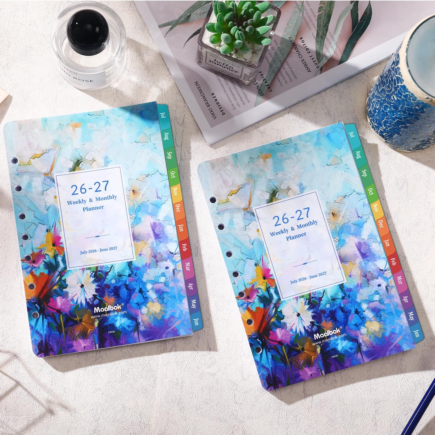 2026-2027 Planner Refills – Planner 2026-2027 Inserts with 7-Hole Punched, 5-…