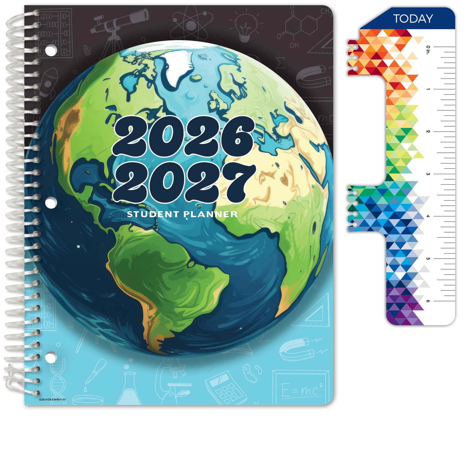 Global Datebooks 2026-2027 Elementary Student 8.5 inches x 11 inches, Earth