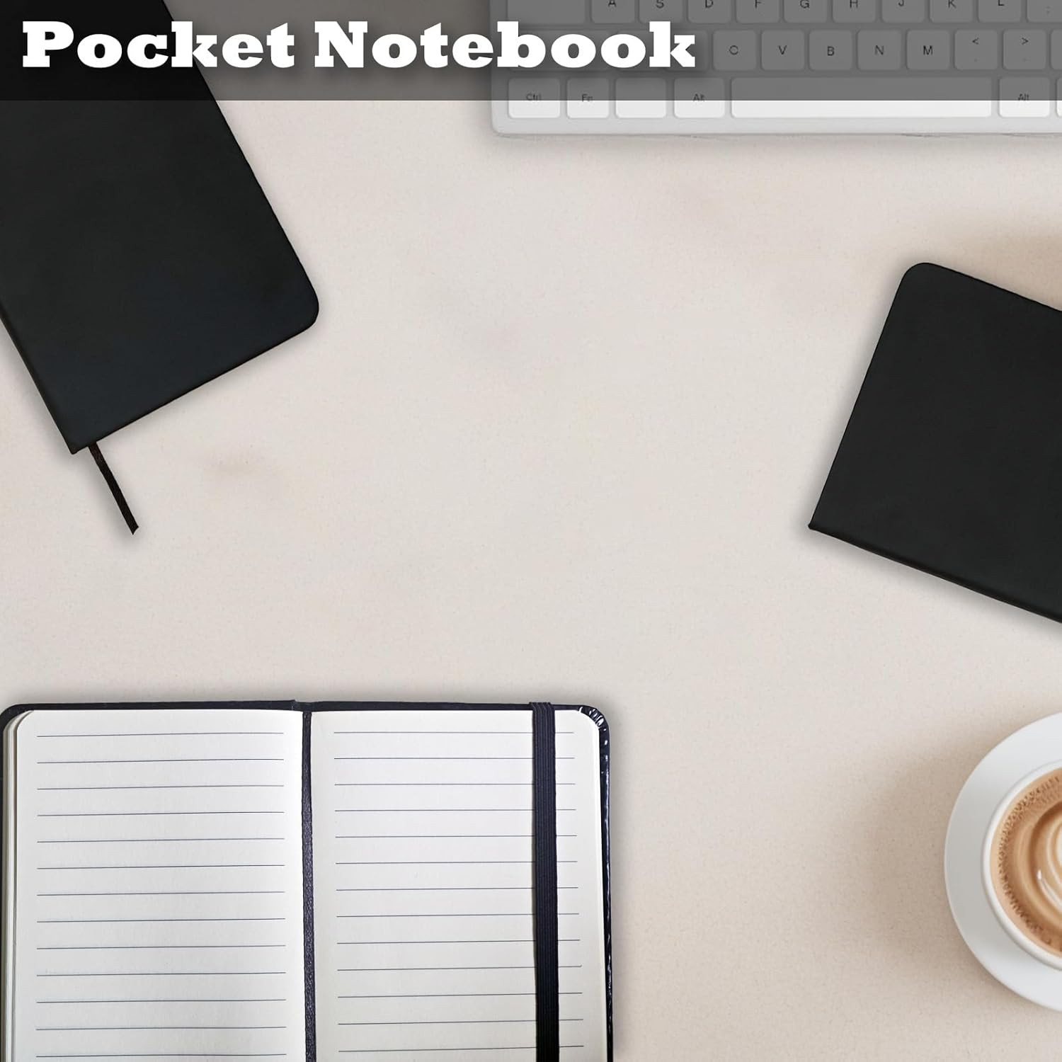 2 Pack Notebook Journal, 160 Pages Pocket Notepad with Waterproof Cover, Mini Me