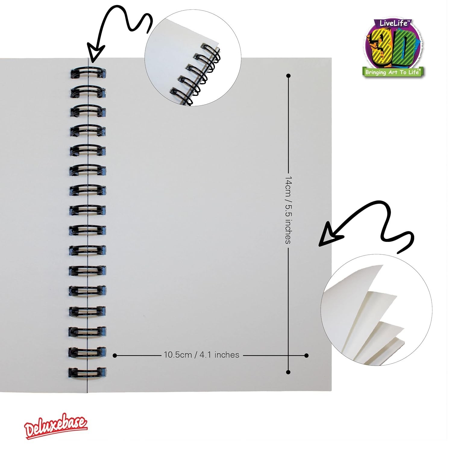 Deluxebase 3D LiveLife Notebook – Recycled A6 Journal with Highland Cattle Cover