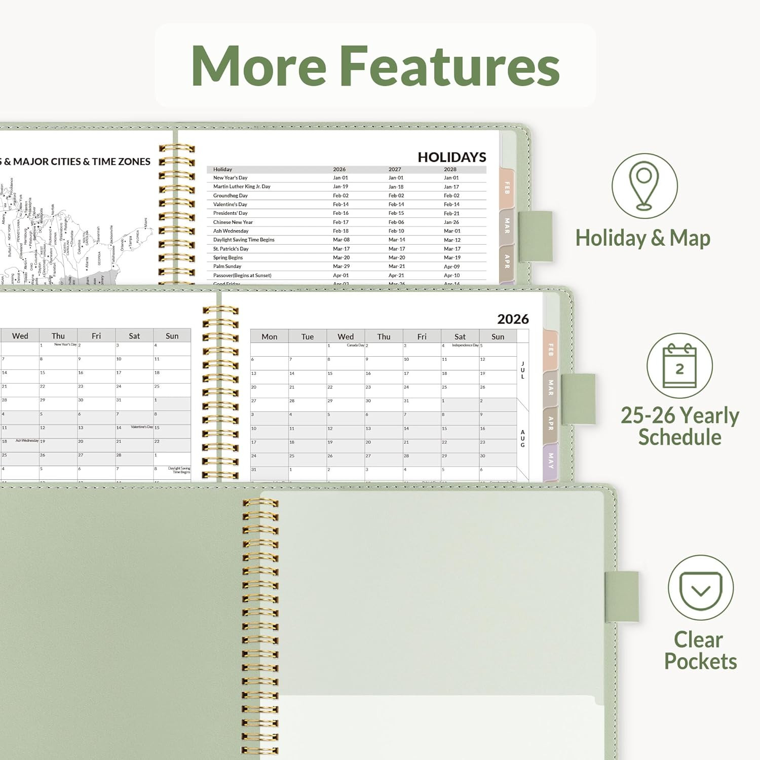 2026 Weekly & Monthly Planner 6.4″X8.5″- 12 Month (January 2026 – December 2026)