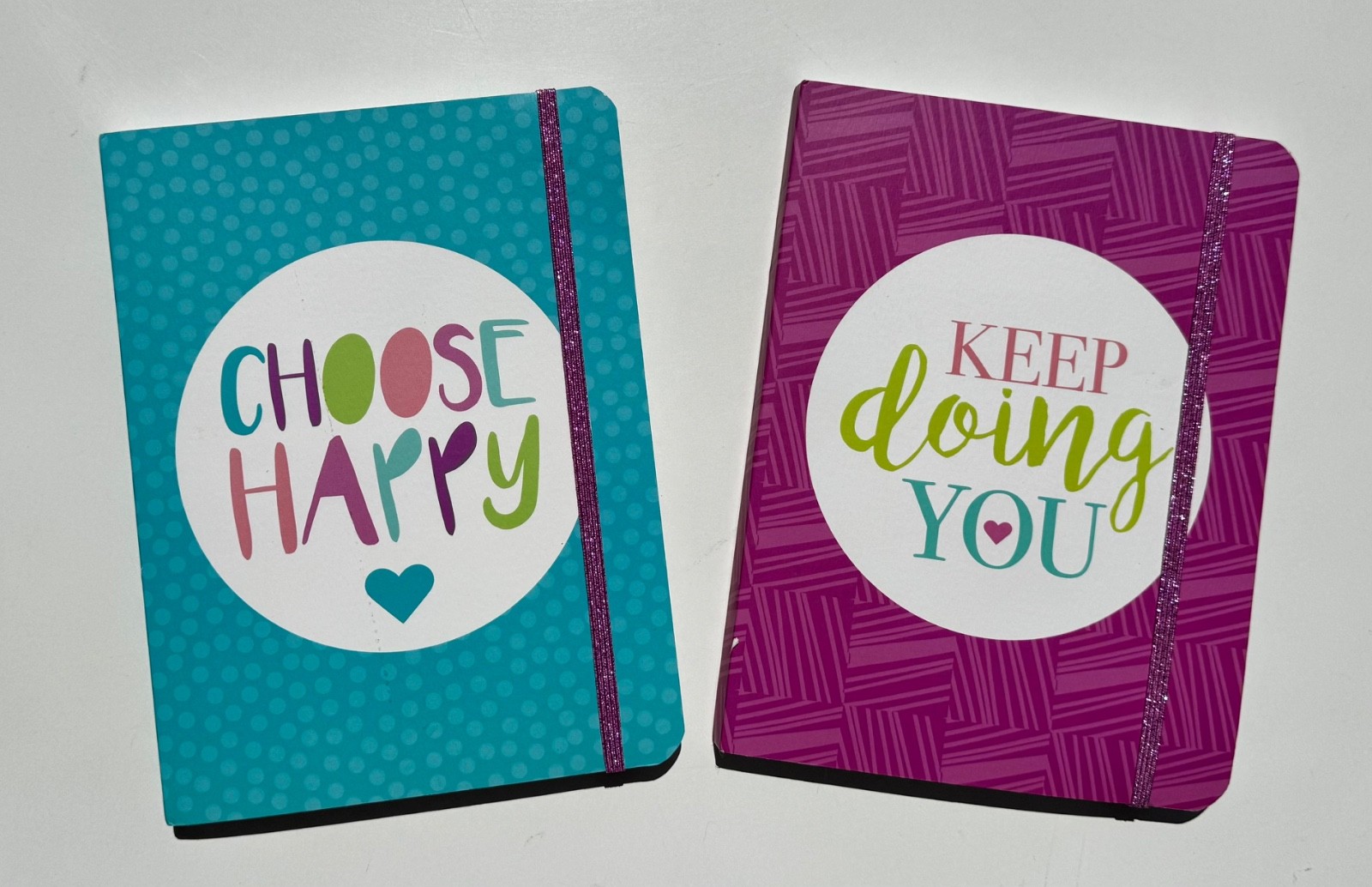 Studio C Blue Purple 2-Pack Notebooks Journals Elastic Closure 6″ x 8″