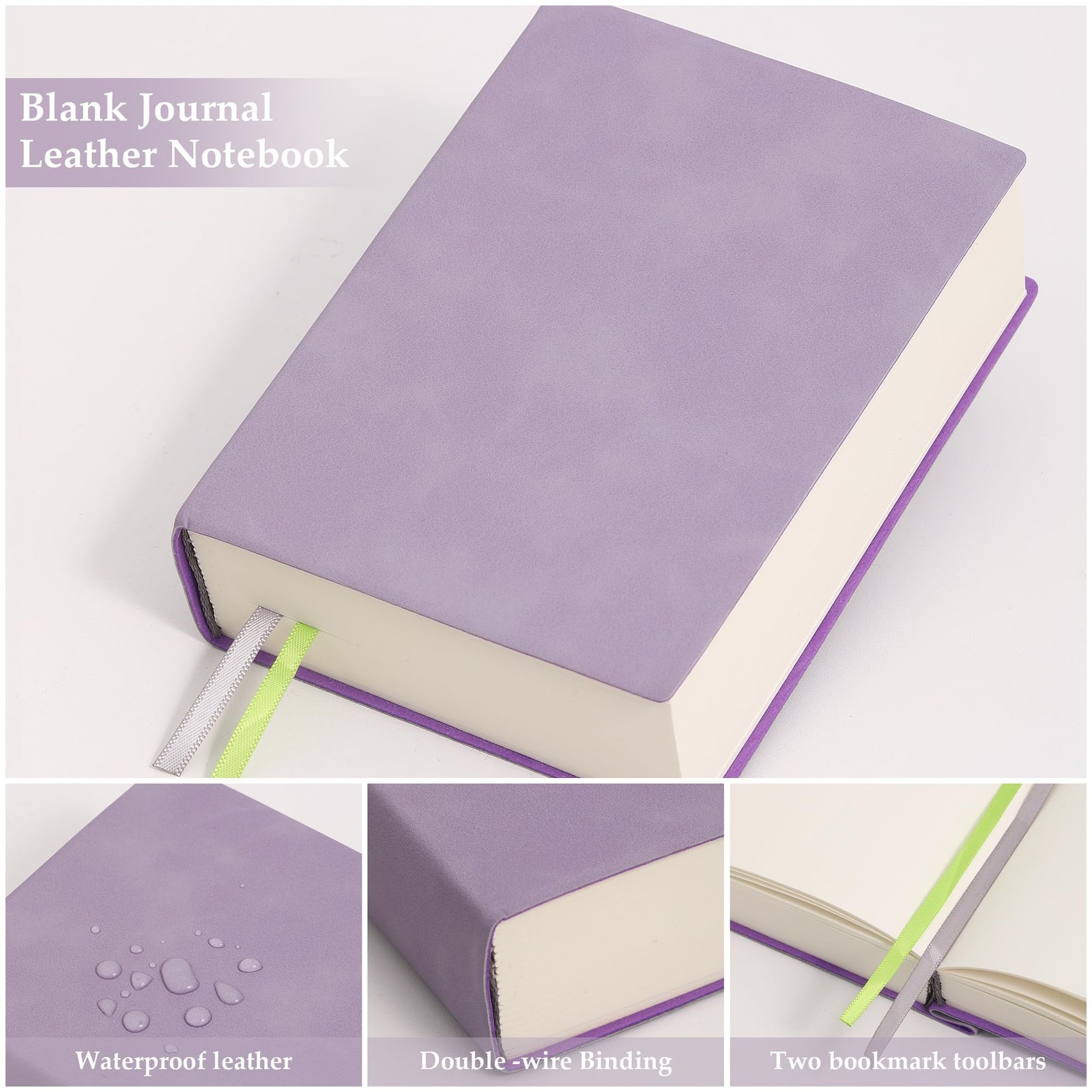 Thick Blank Journal Notebook 720 Pages 3.9 × 5.5 No Lines Soft Leather Pocket Bl