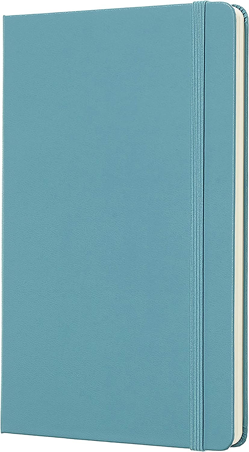 Moleskine Classic Notebook Hard Cover Large Plain/Blank Reef Blue 240 Pages