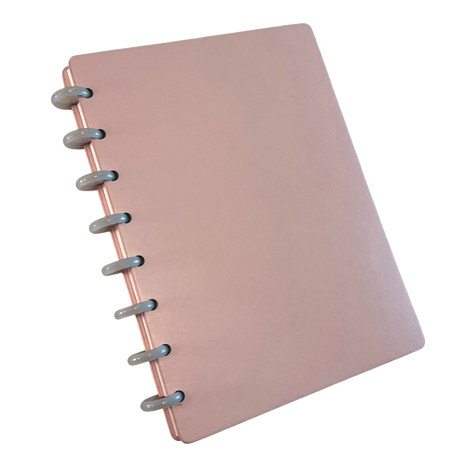 TUL Discbound Notebook Junior Leather Pink Cover, Refillable, Journal, Planner