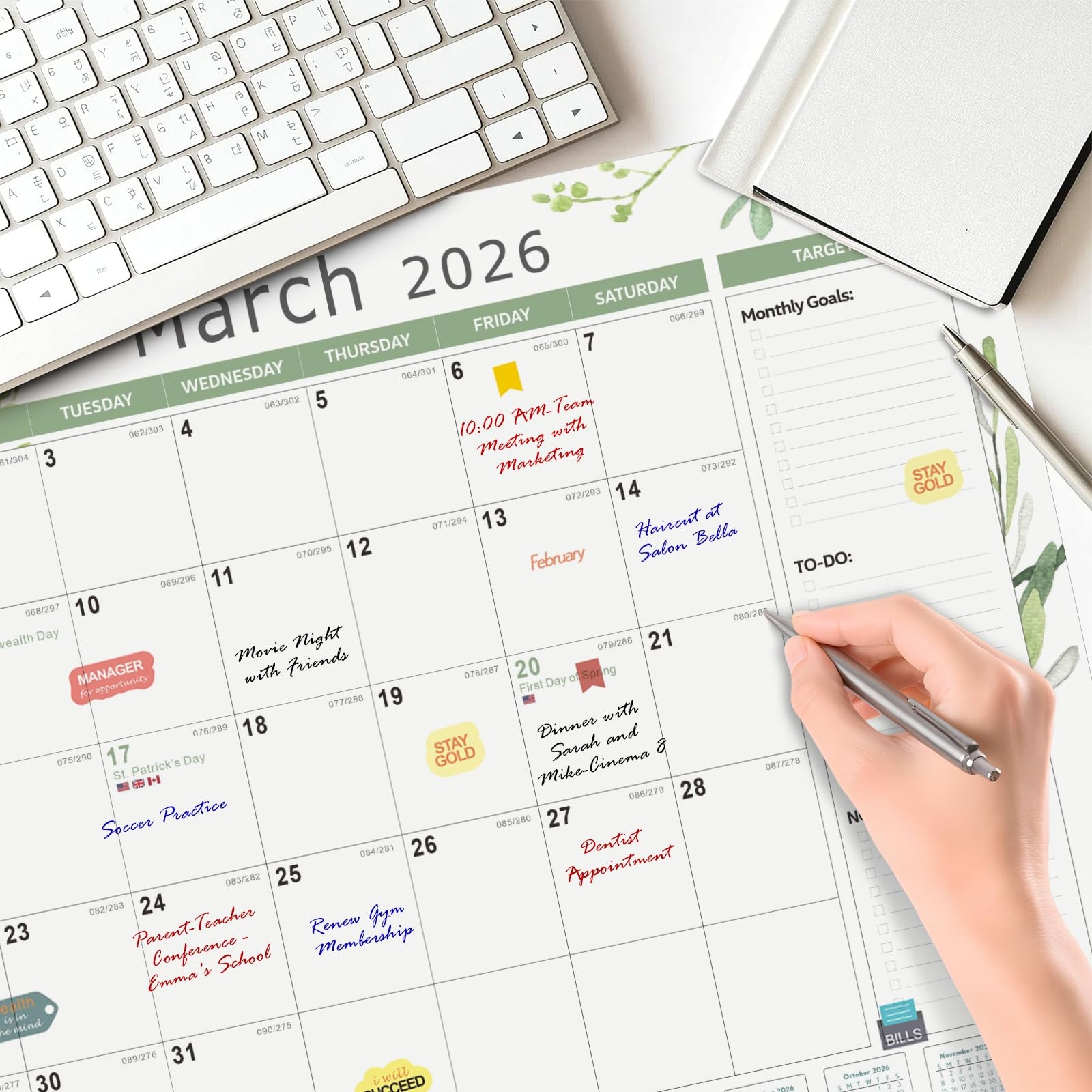 Valome Desk Calendar Large Desk Calendar 22 X 17 Jan – Jun 2027 Monthly Desktop