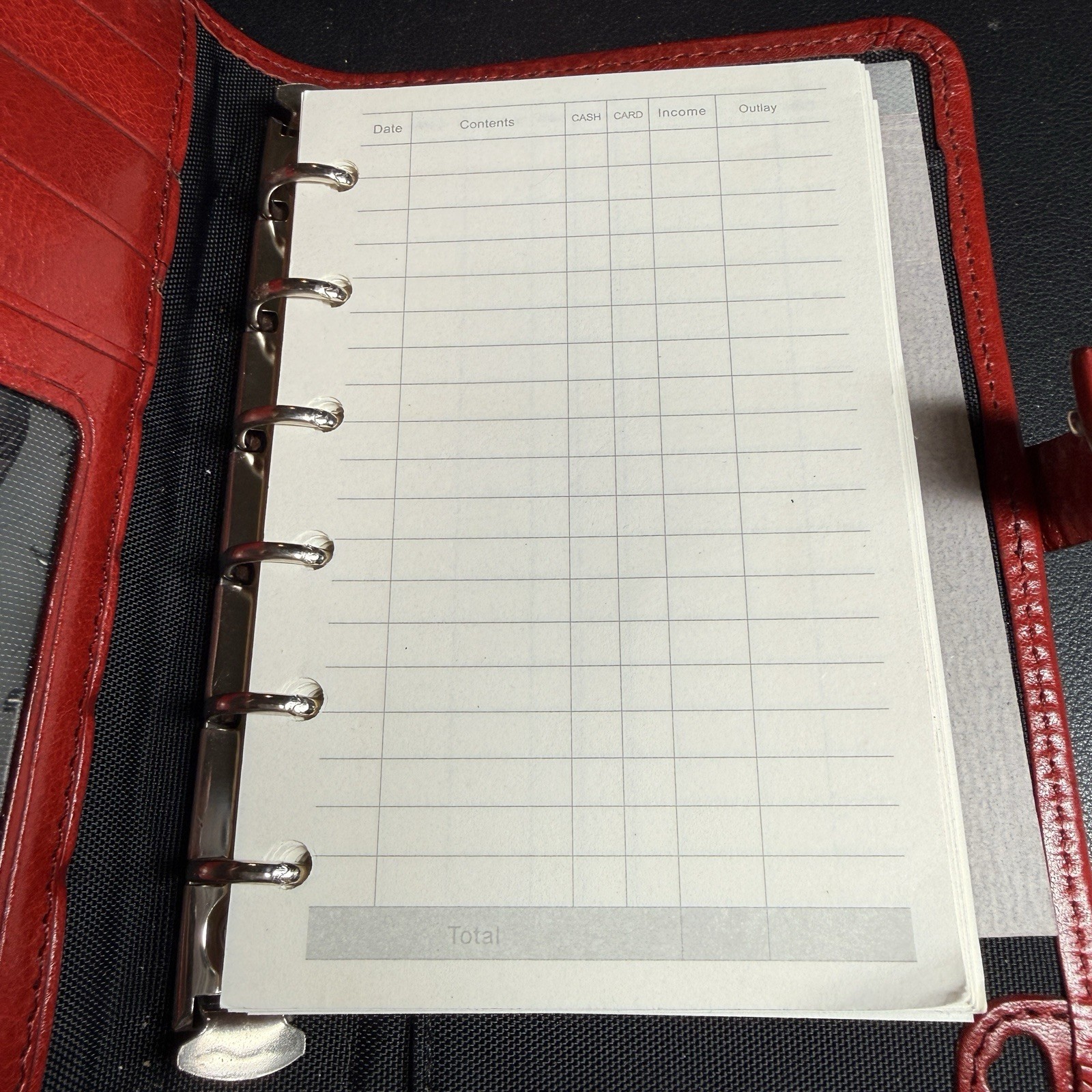 Vintage BRIGHTON Personal Organizer Planner Ravishing Red Leather 6 5/8”x 4 1/4″
