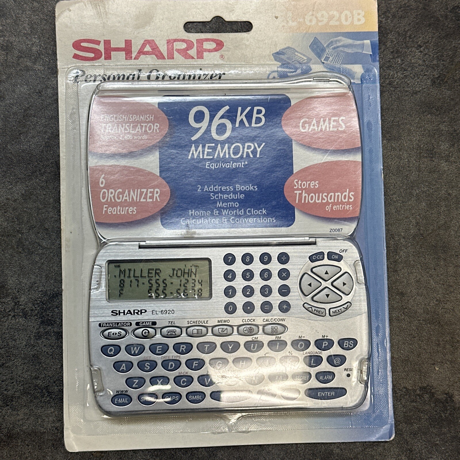 Sharp EL-6920B Translator Personal Organizer Games Schedule Personal Organizer