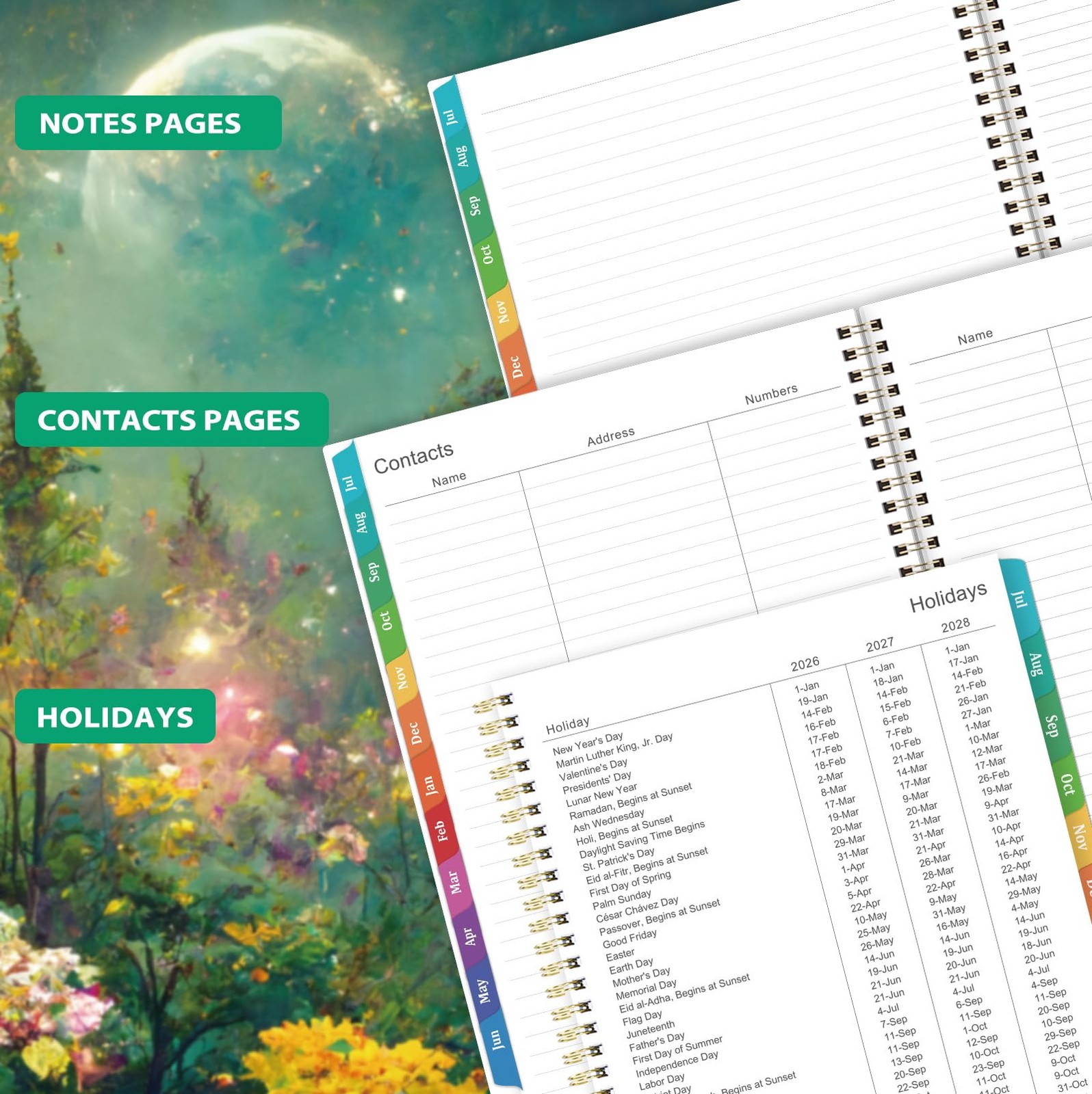Planner 2026-2027 – Academic 2026-2027, Jul.2026 – Jun.2027, 9″ Green