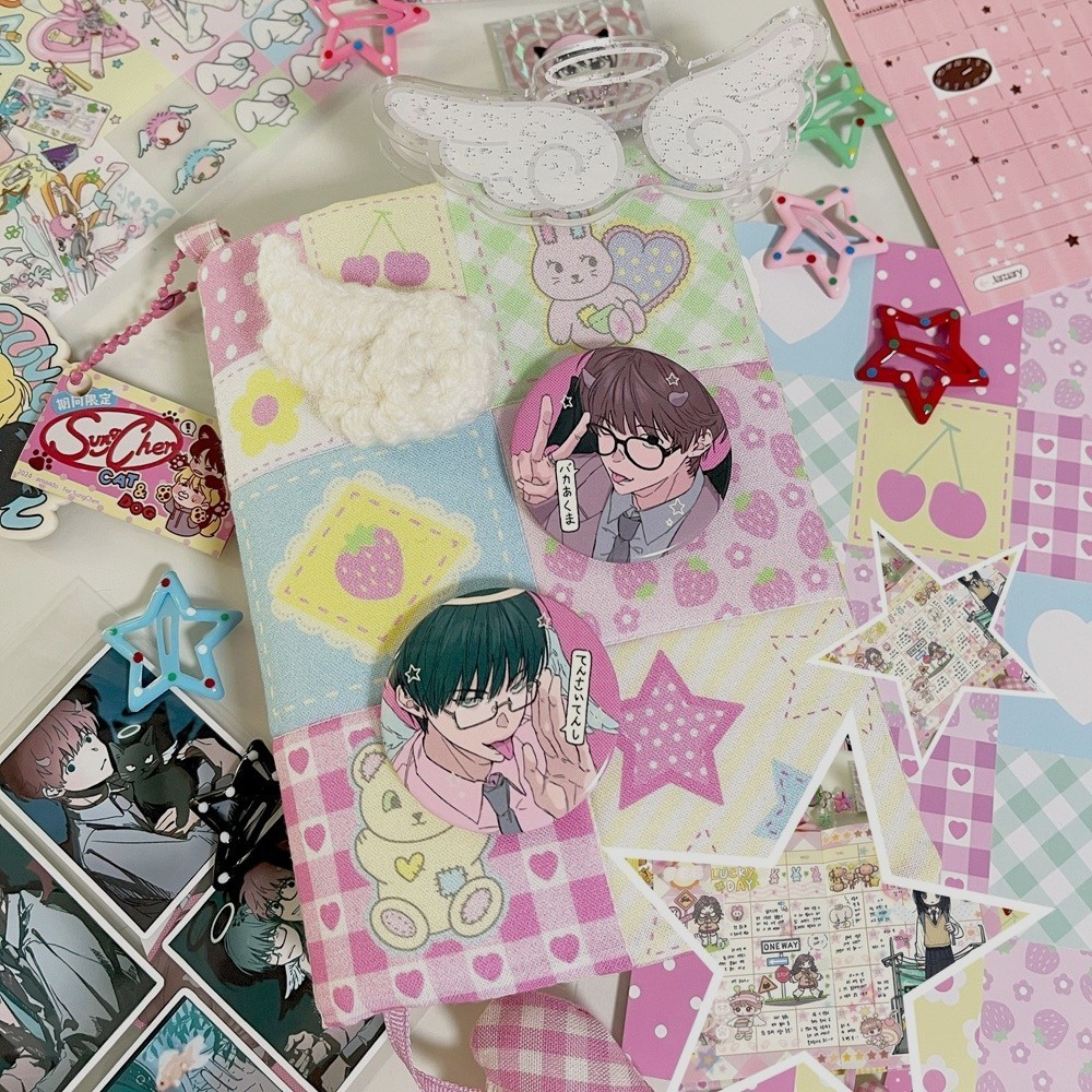 Colorful Patchwork A6 Notebook Cover Handmade Kawaii Cute Planner Diary Journal