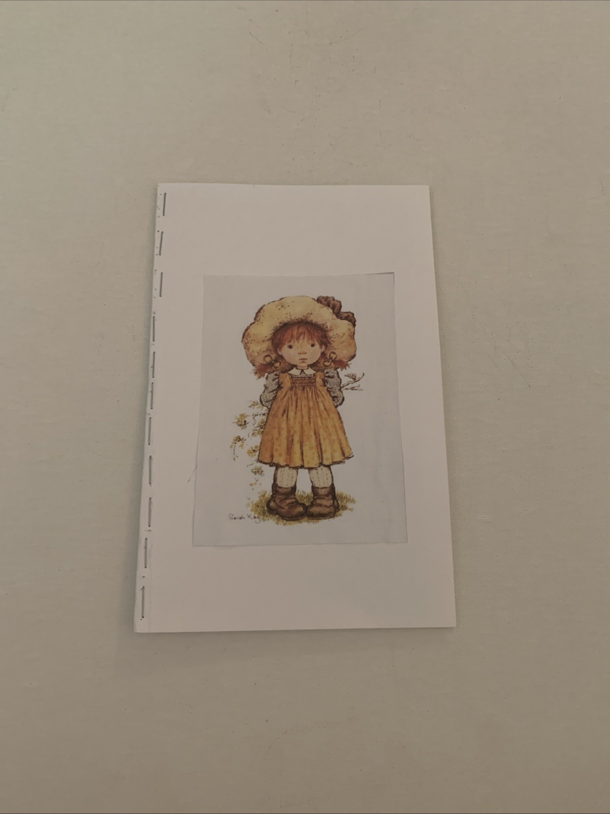 Handmade Upcycled Paper Journal Notebook Cute Country Girl 1 Set