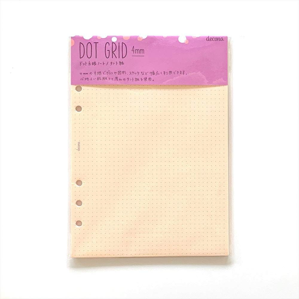 Raymay Fujii decona Planner Refill, Tanto Paper, Dot Grid, 4.0mm Ruled, A5