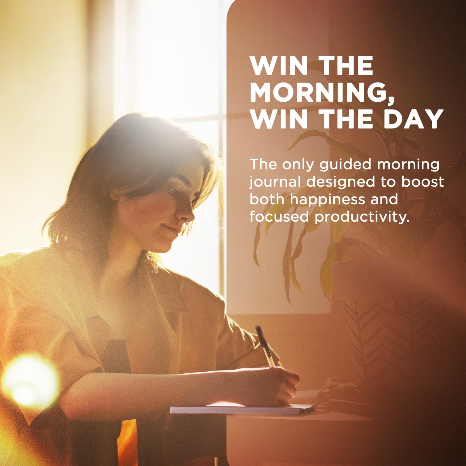 SaltWrap Sunrise Manifesto: Daily Morning Guided 8 inches X 6 inches, Brown