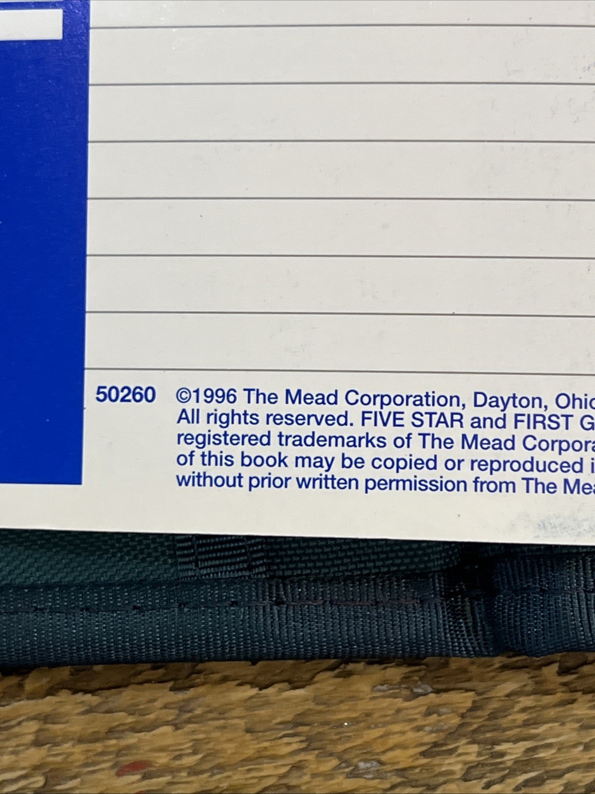 Vtg 1996 Mead FIVE STAR Student Day Planner – Y2K Day Planner Green (Read) 7.5×6