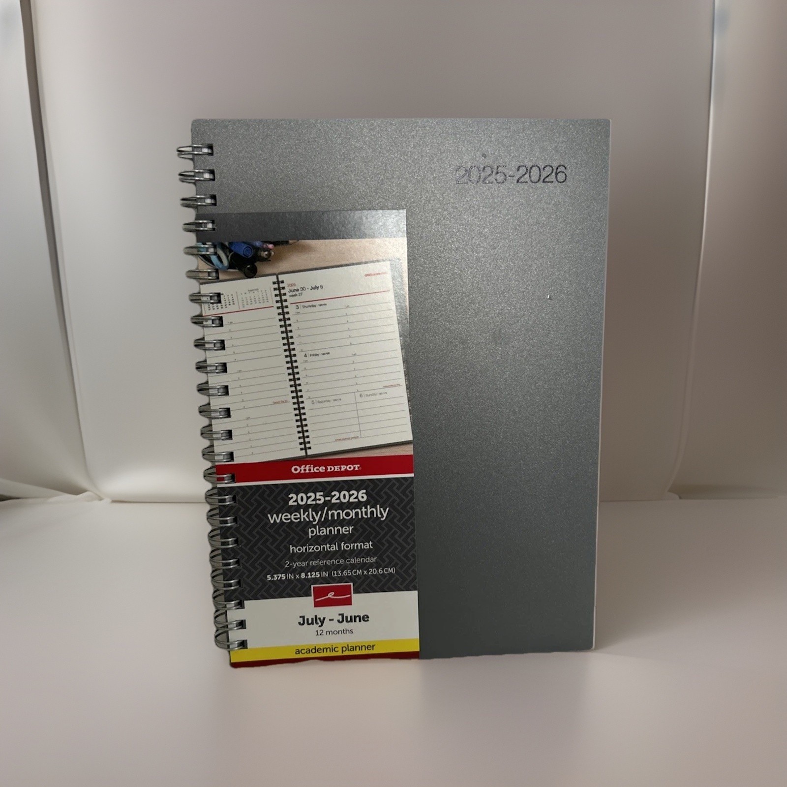 2025-2026 OD Brand Weekly/Monthly Academic Planner, 5″ x 8″, 30% Recycled, Gray
