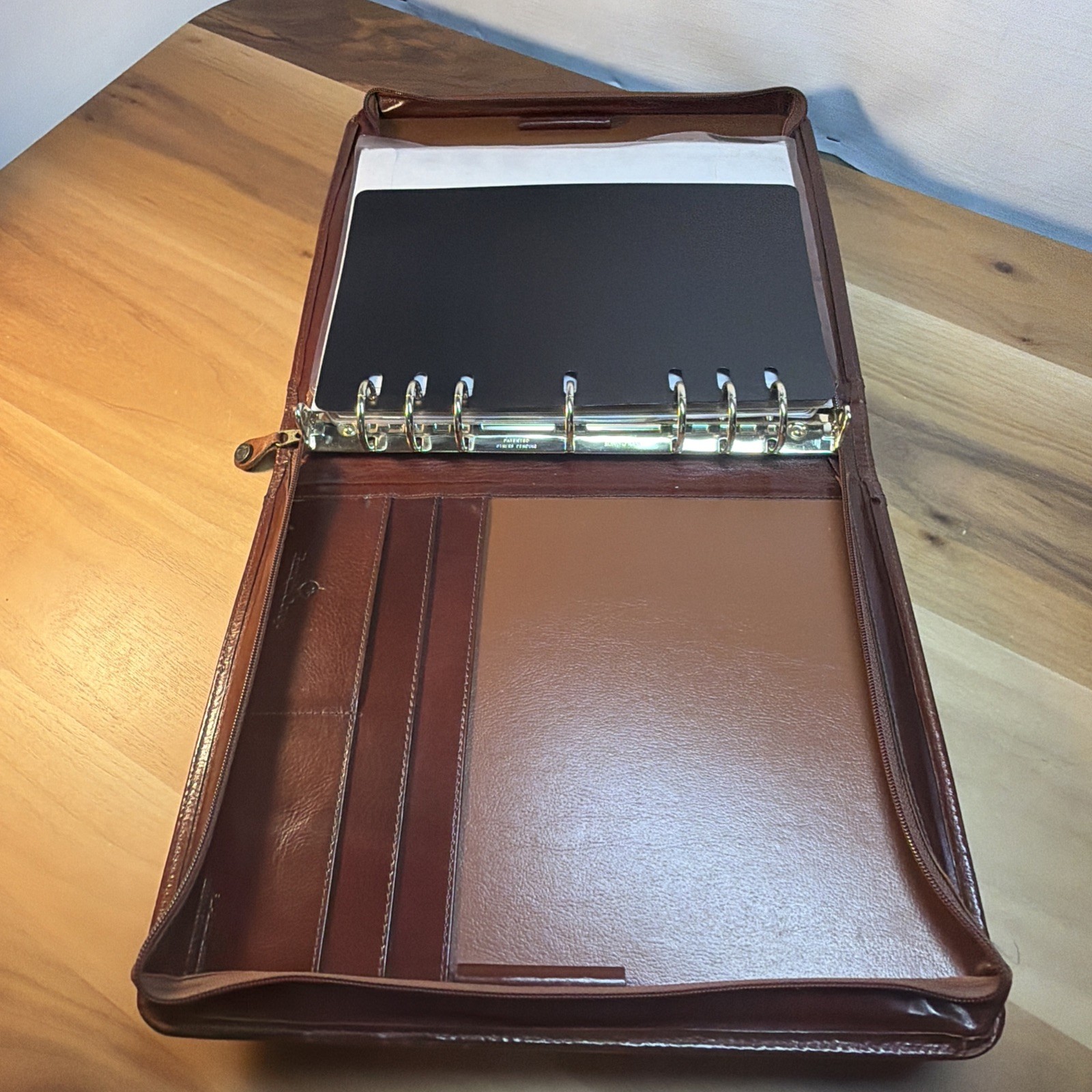 VTG 1999 FRANKLIN COVEY Full Grain Leather 7-Ring Planner Binder ORGANIZER USA
