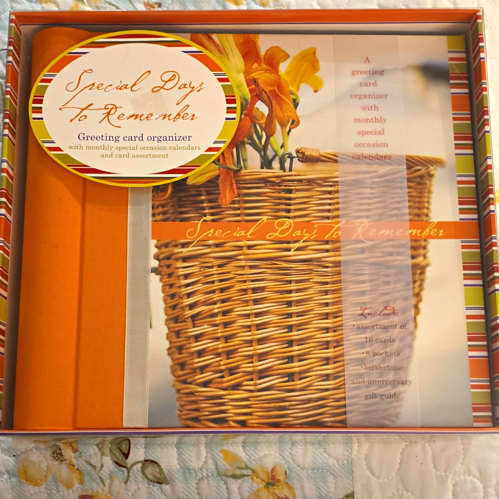 Special Days to Remember Greeting Card Organizer, Monthly Calendars, Paperboard