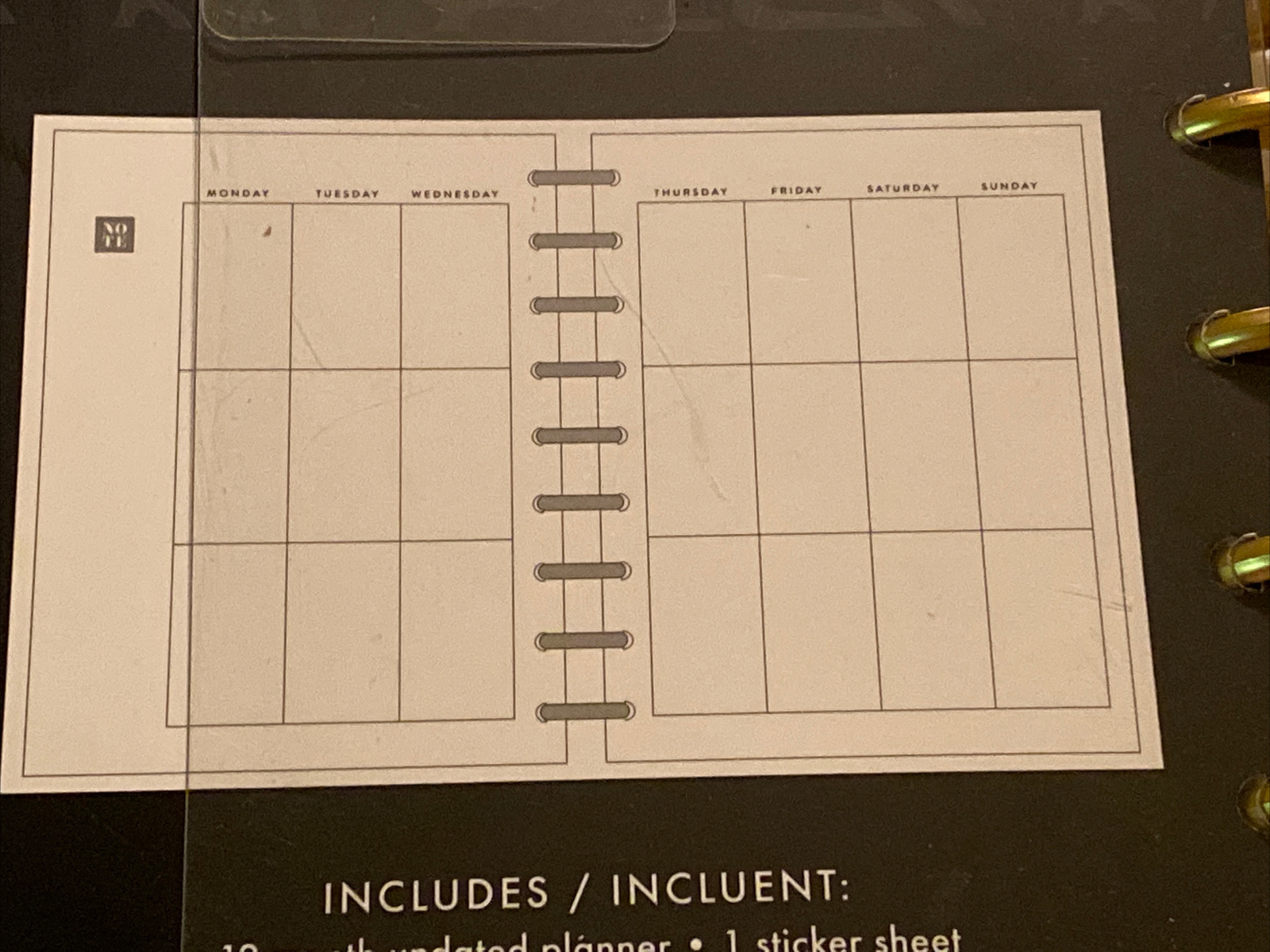 Disney Happy Undated Planner 12 Months Modern Vertical Accessories Envelopes NEW