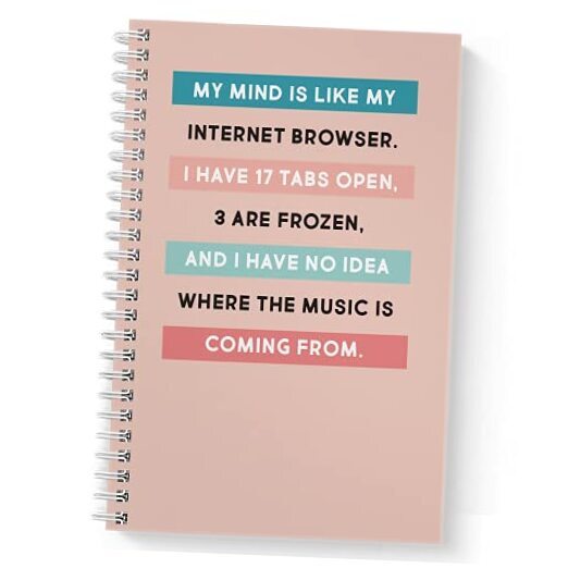 Internet Browser 5.5″ x 8.5″ Humorous Spiral Notebook/Journal, 120 Softcover