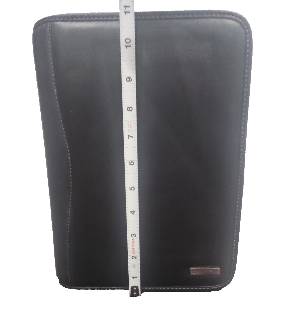 Franklin Covey Full Grain Nappa Leather 7-Ring Binder Black Classic Zip Around.