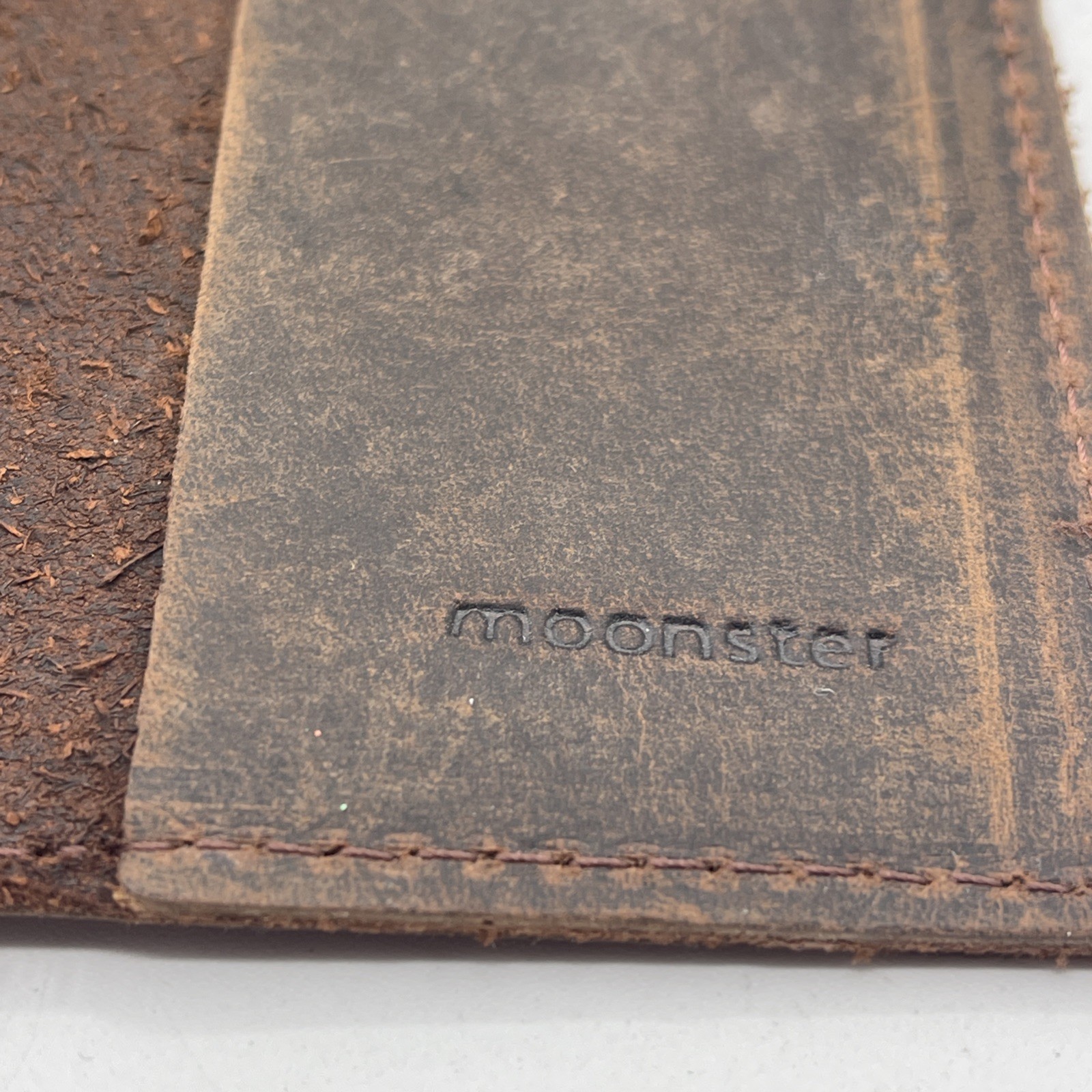 Moonster Leather Bound Notebook Cover Or Bible Cover Religious 6.5 X 8.5”