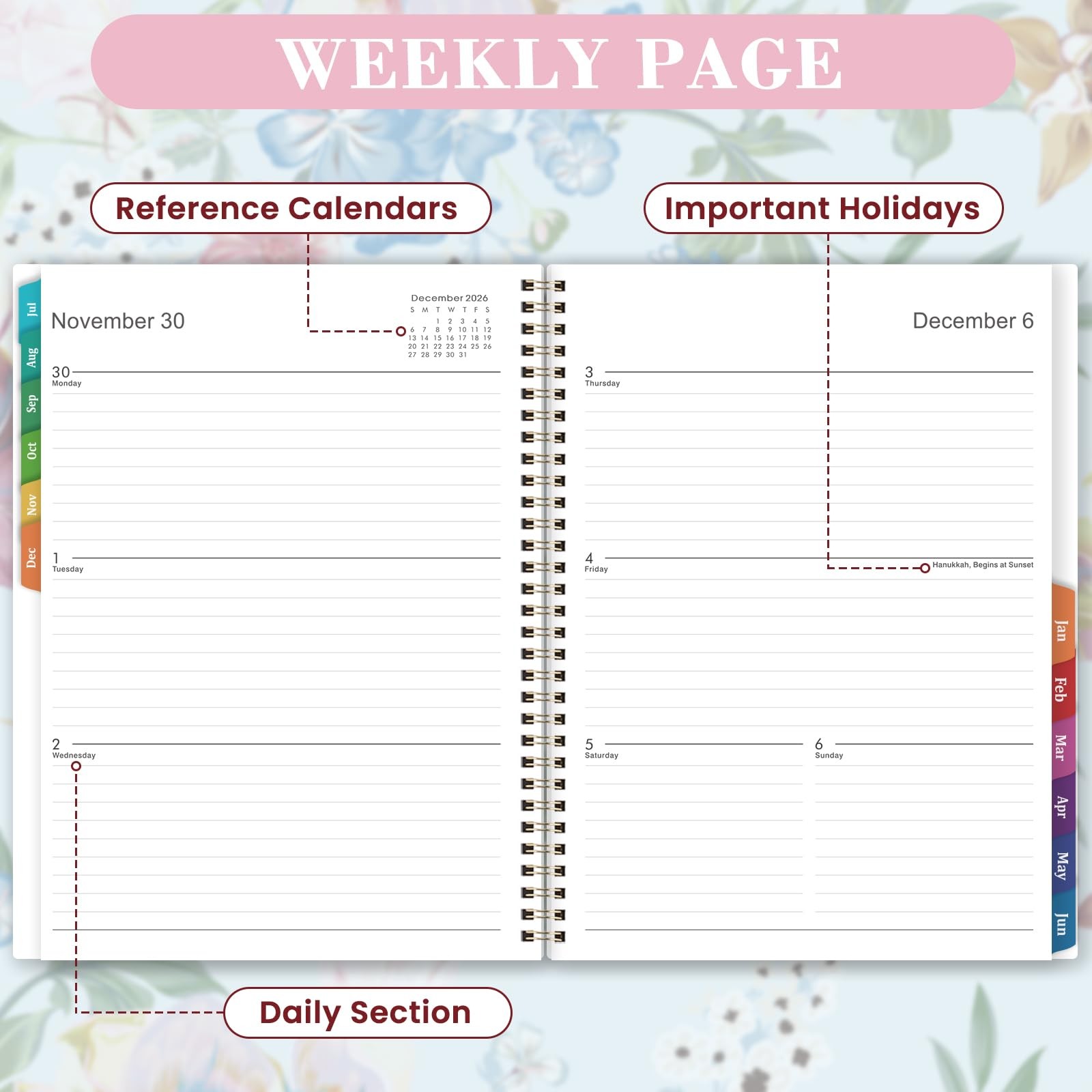 Planner 2026-2027 – 9″ x 11″ Weekly and Monthly x 11″, Blue