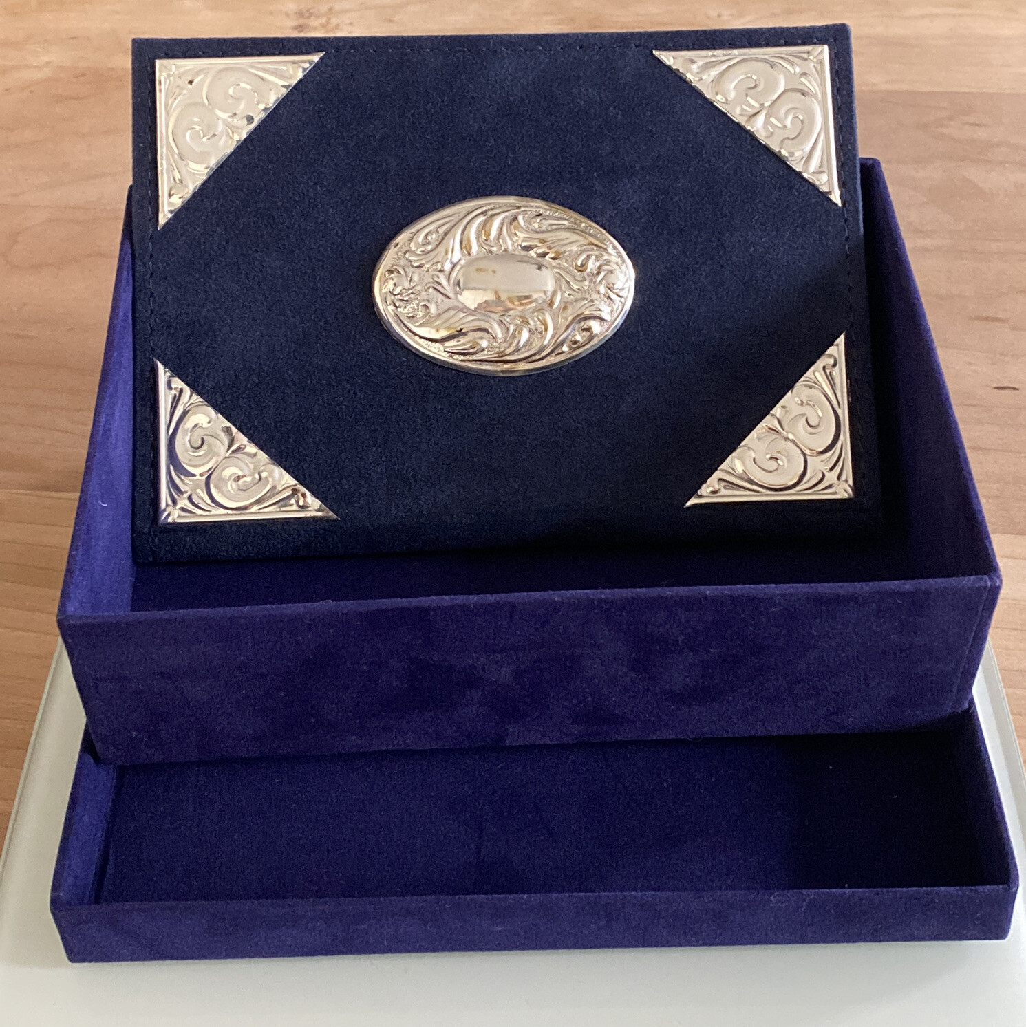 Vintage Never Used Memo & Address Book With Sterling Silver Accent