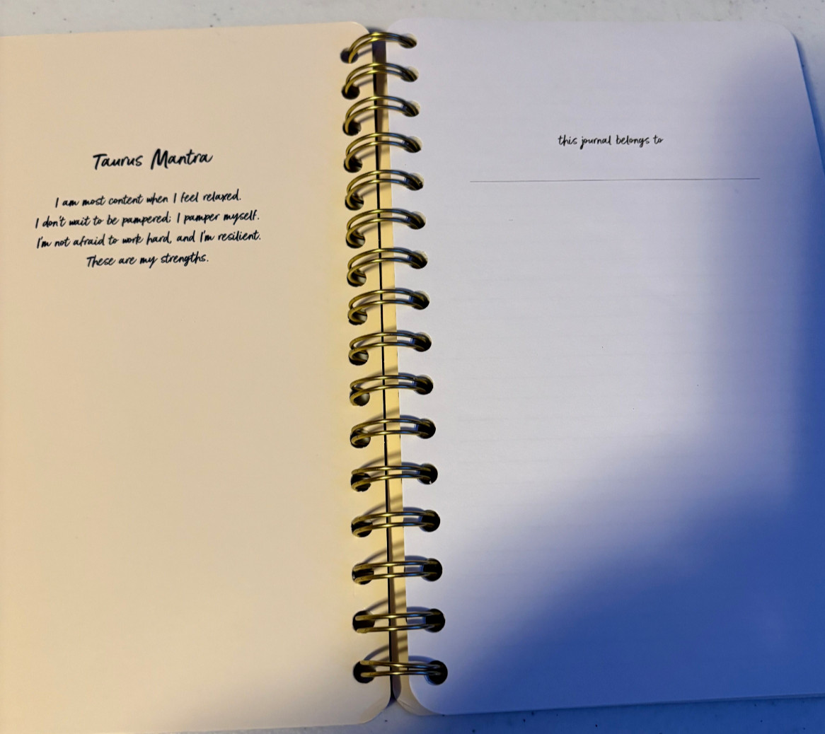 Be Rooted Zodiac TAURUS Spiral Bound College Ruled Hard Cover Journal