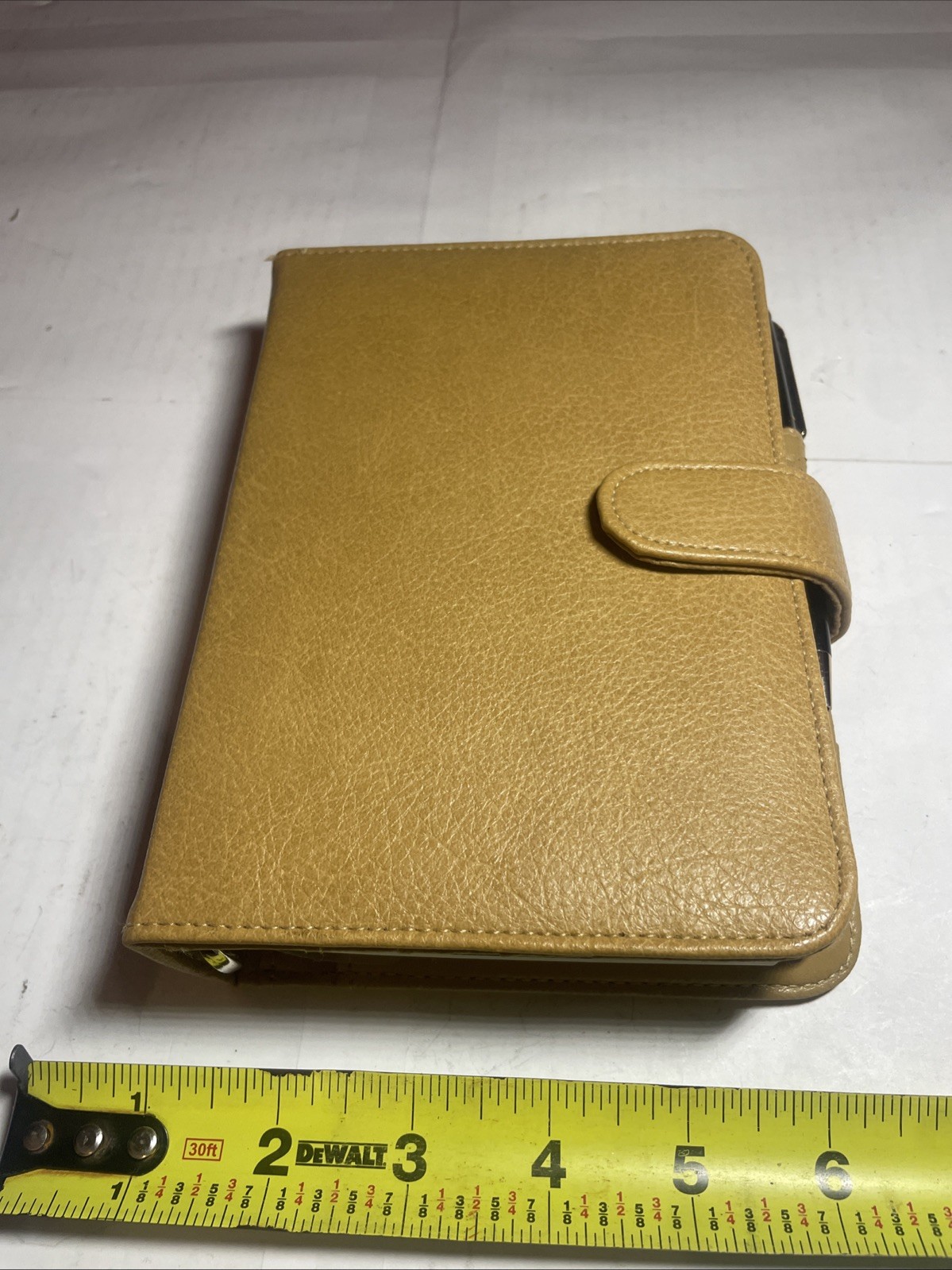 Faux Leather Planner Wallet Mundex Yellow Organizer Zip Around 6 Ring Binder