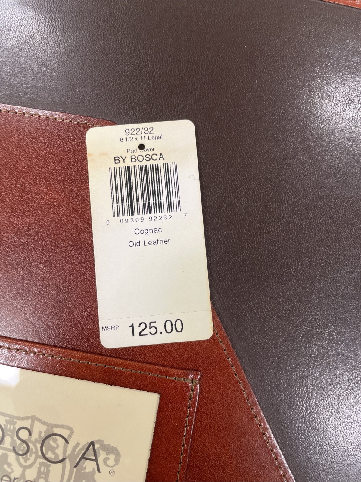 Legal Pad Cover 8 1/2 x 11 Old Leather Cognac BOSCA