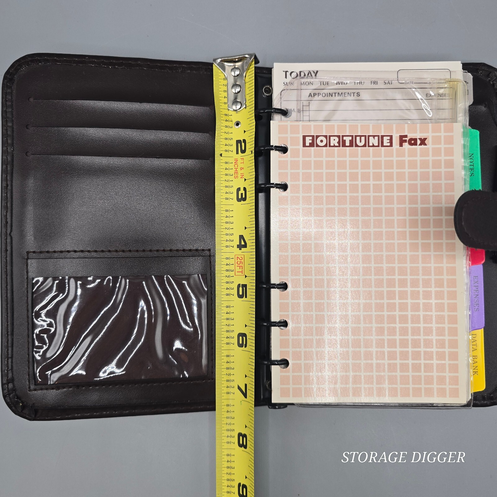 Vintage Fortune Day Timer Planner Day Runner Organizer Vinyl 7.25″ x 4.75″
