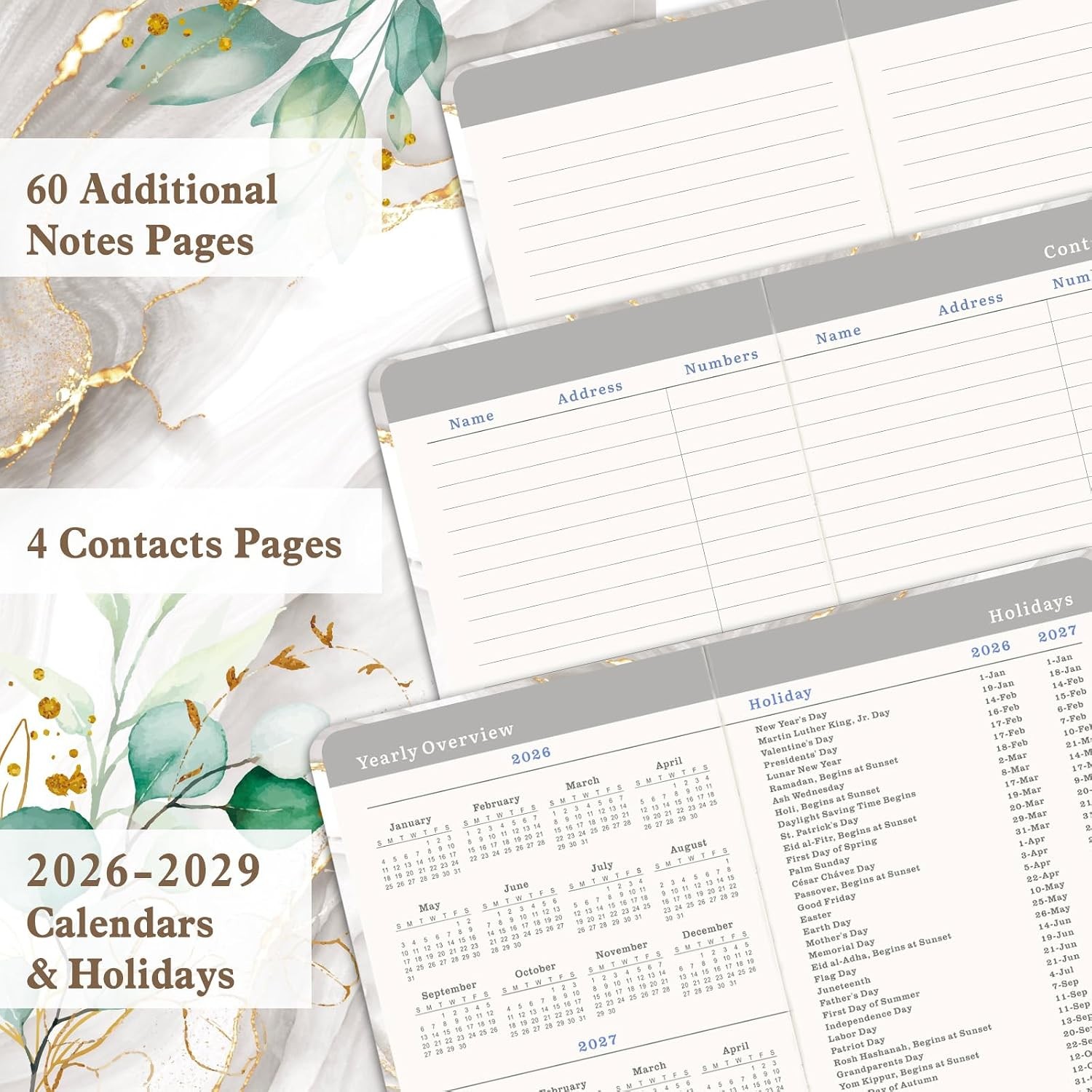 Pocket Calendar -2029 – 3 Year Monthly Planner, July – June 2029, 6.4″ x 3.8″,