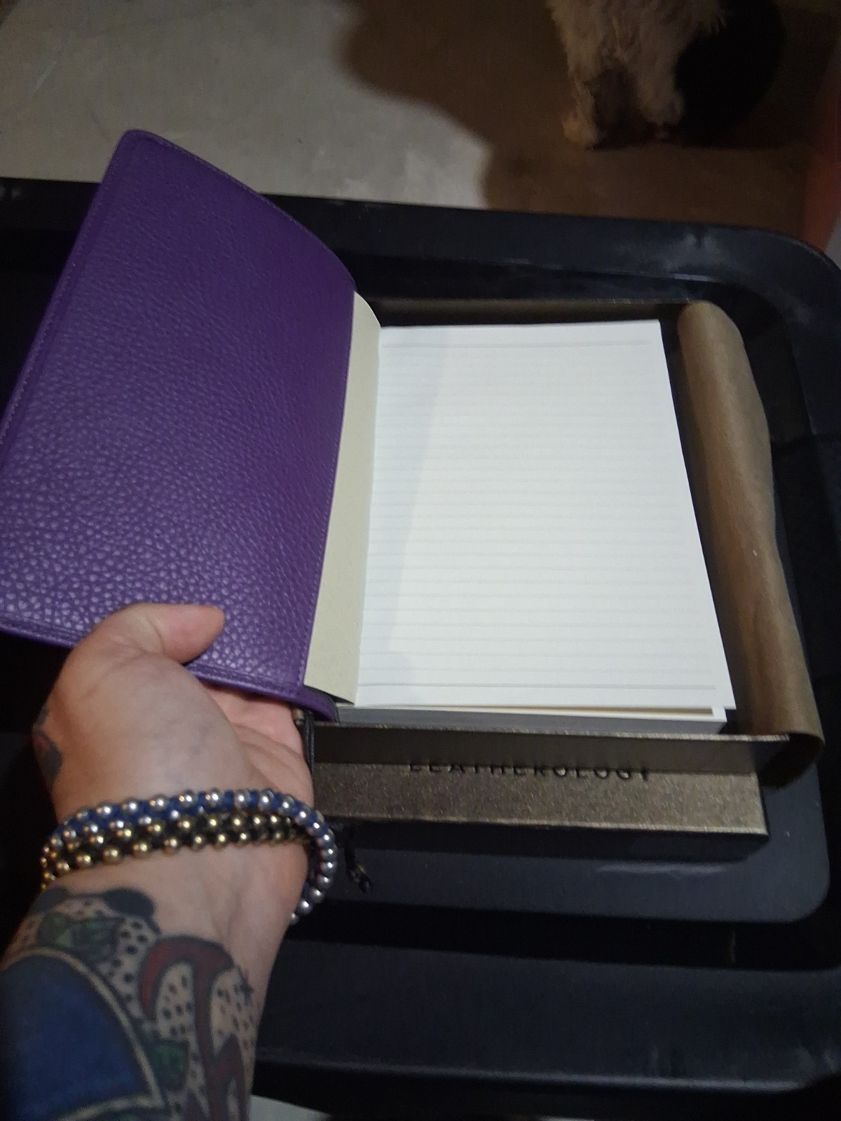 Leatherology Purple Refillable Journal