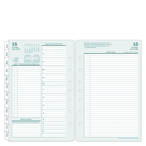 Two Page Per Day Ring-Bound Planner 2026, Classic Organizer for Daily Scheduling