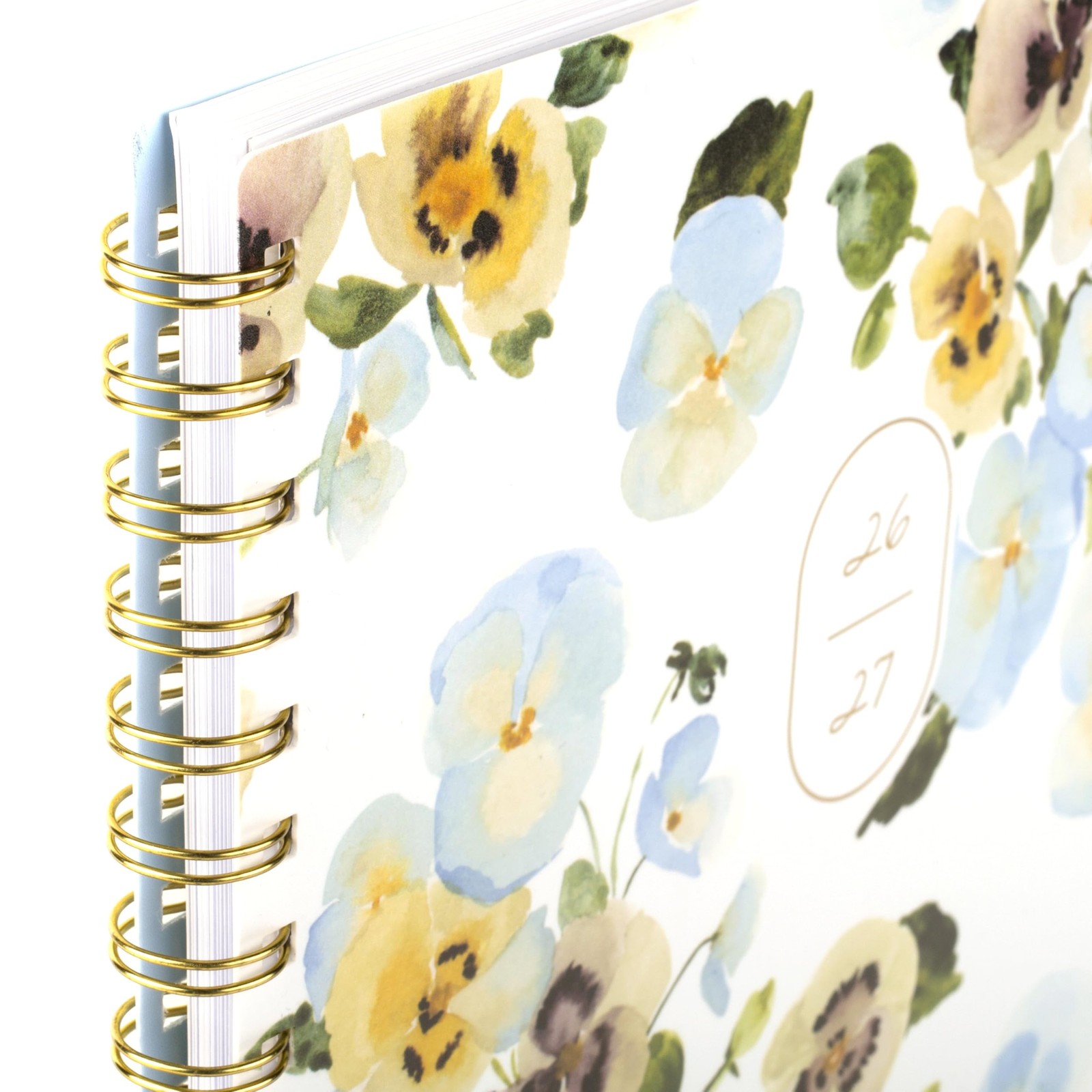 Cambridge Planner 2026-2027 Weekly & Monthly 8.5″W x 11″H, Pansy Bouquet