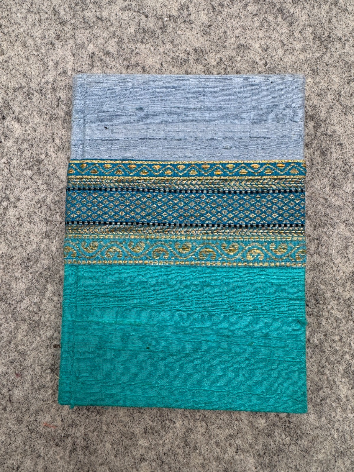 Small Fabric (Silk?) Covered Journal 6″ x 4.25″