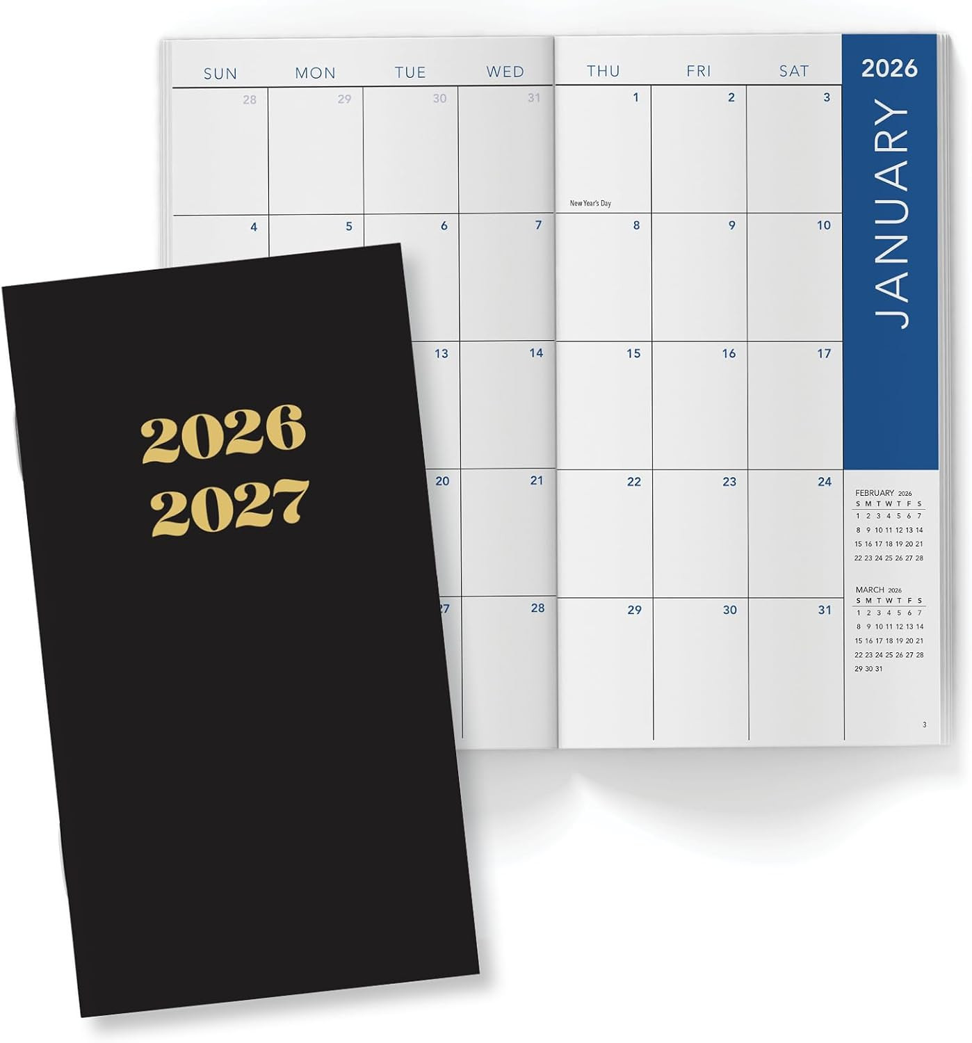 2-Year Monthly Pocket Planner/Pocket Calendar, 3.5″X6.5″, 2026-2027: Weekly Plan