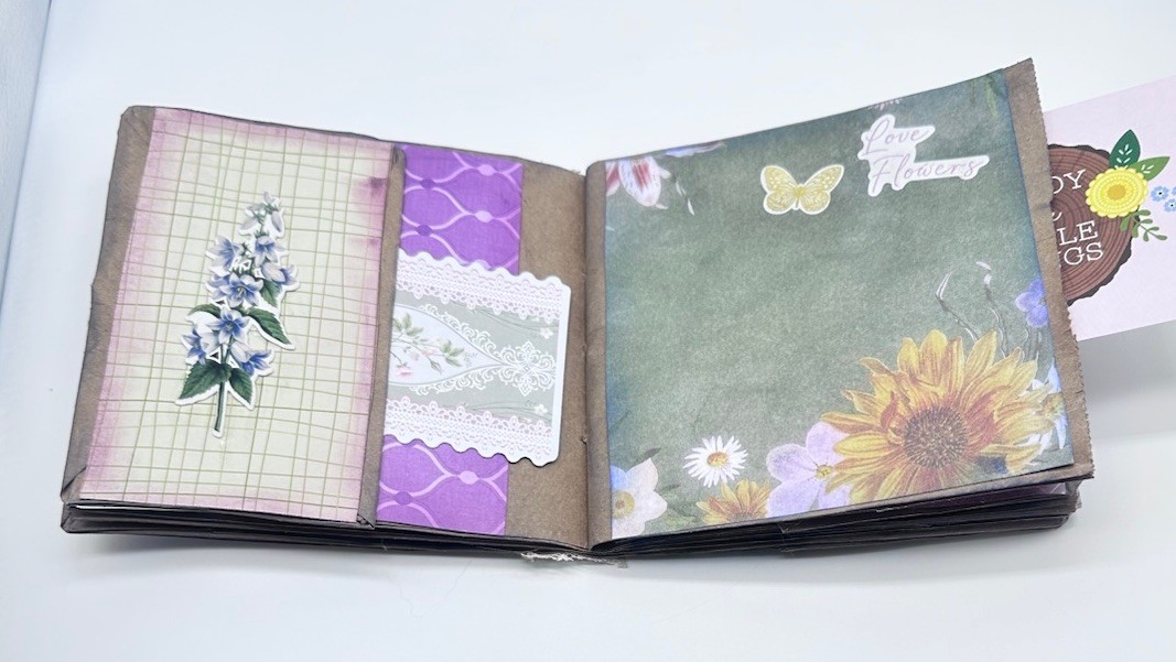 Junk Journal Cheers Themed 6×5 Inches With Coffee Dyed Paper