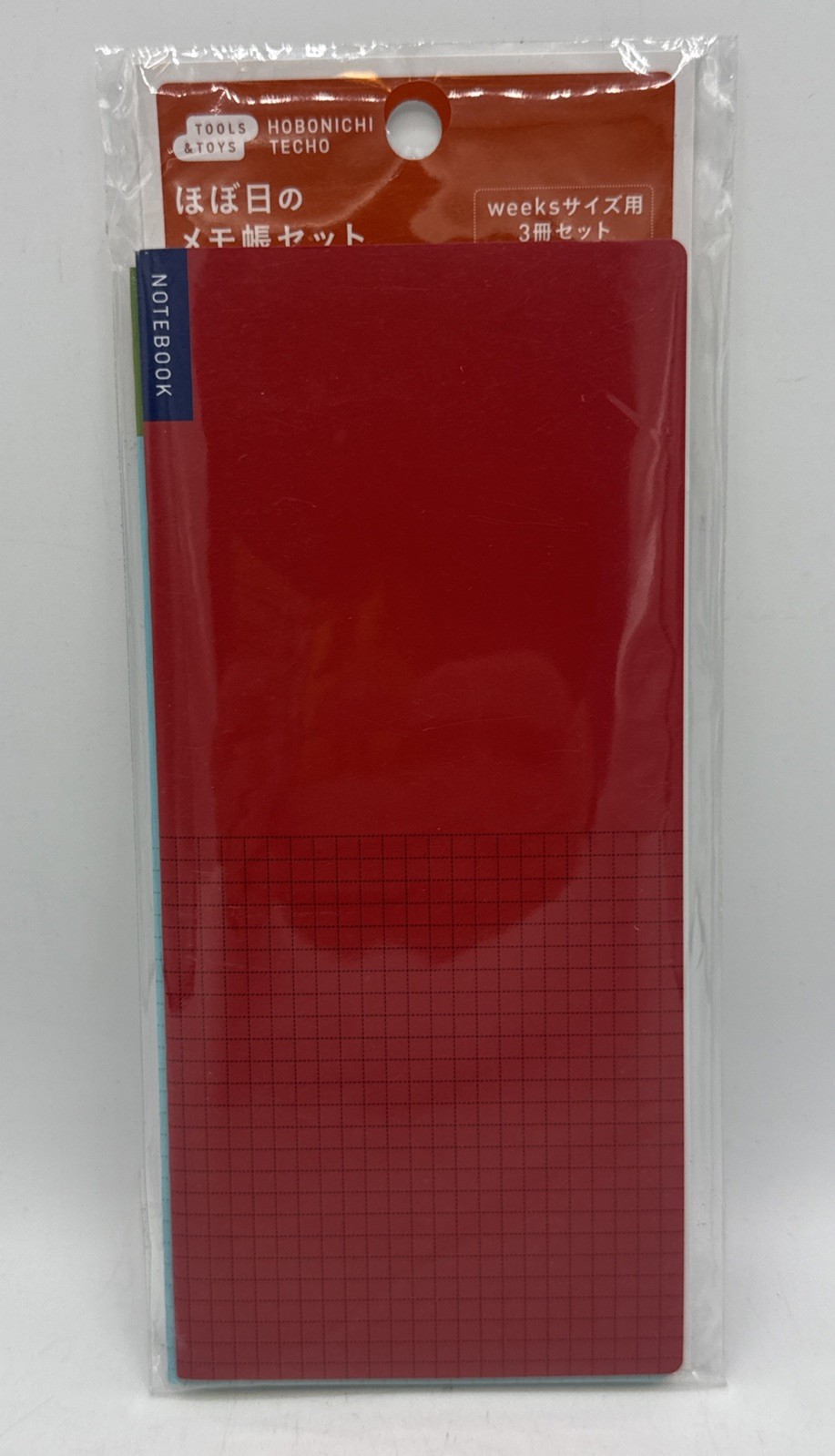 Hobonichi Weeks Memo Pad Set Red Blue Brown New Sealed