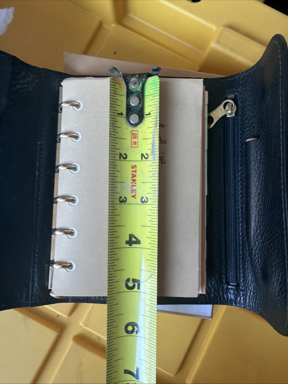 IL BISONTE Leather Planner/Organizer Binder w/ Zipper Pocket, Italy 🔥