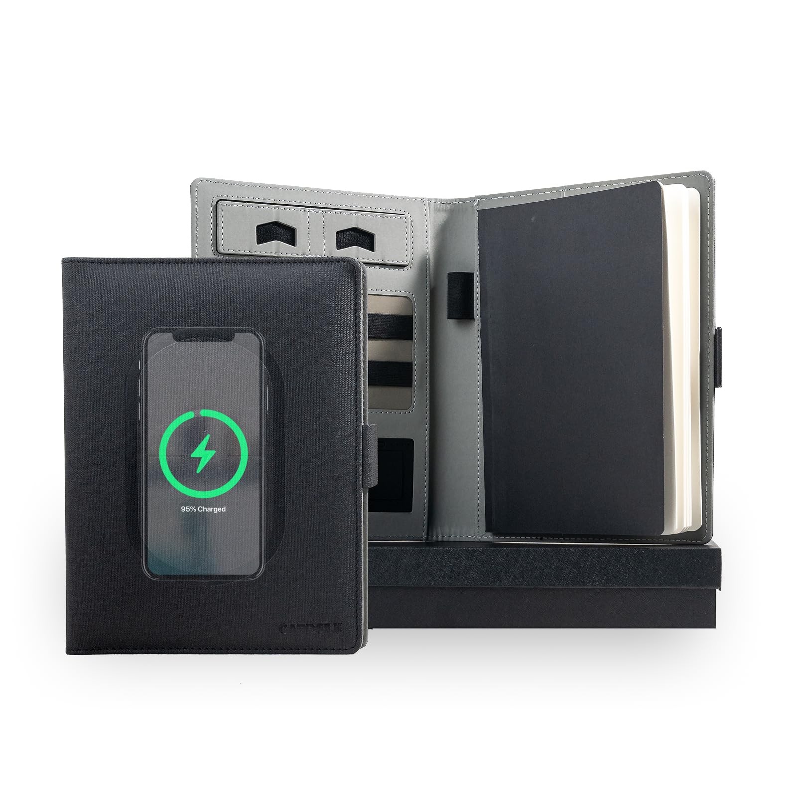 High Performance Planner Professional Notebook with Built-in Power Bank & Wir…