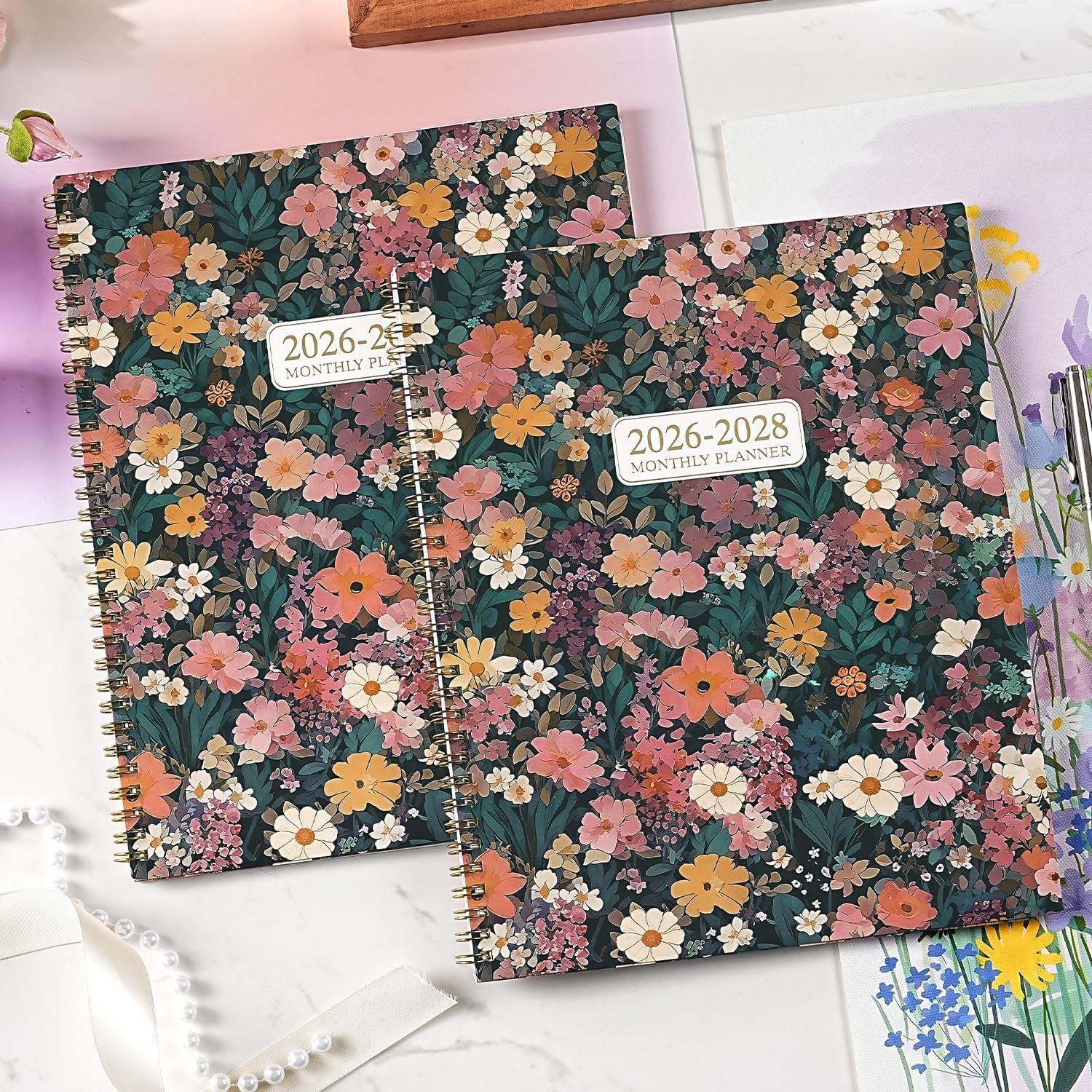 2026-2028 Inspirational Monthly Planner with Thick Paper & Twin-Wire Binding