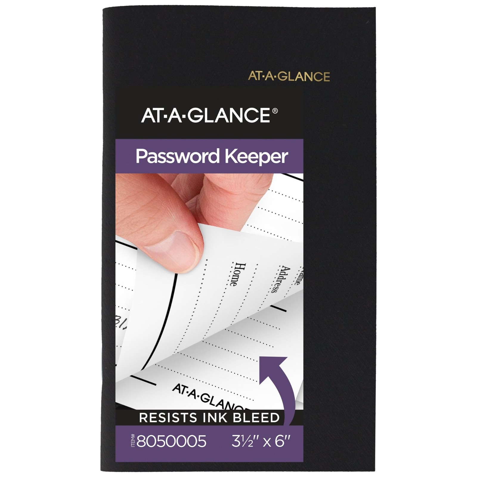 At-A-Glance Website Password Keeper: 3-1/2 in. x 6 in. (Black)