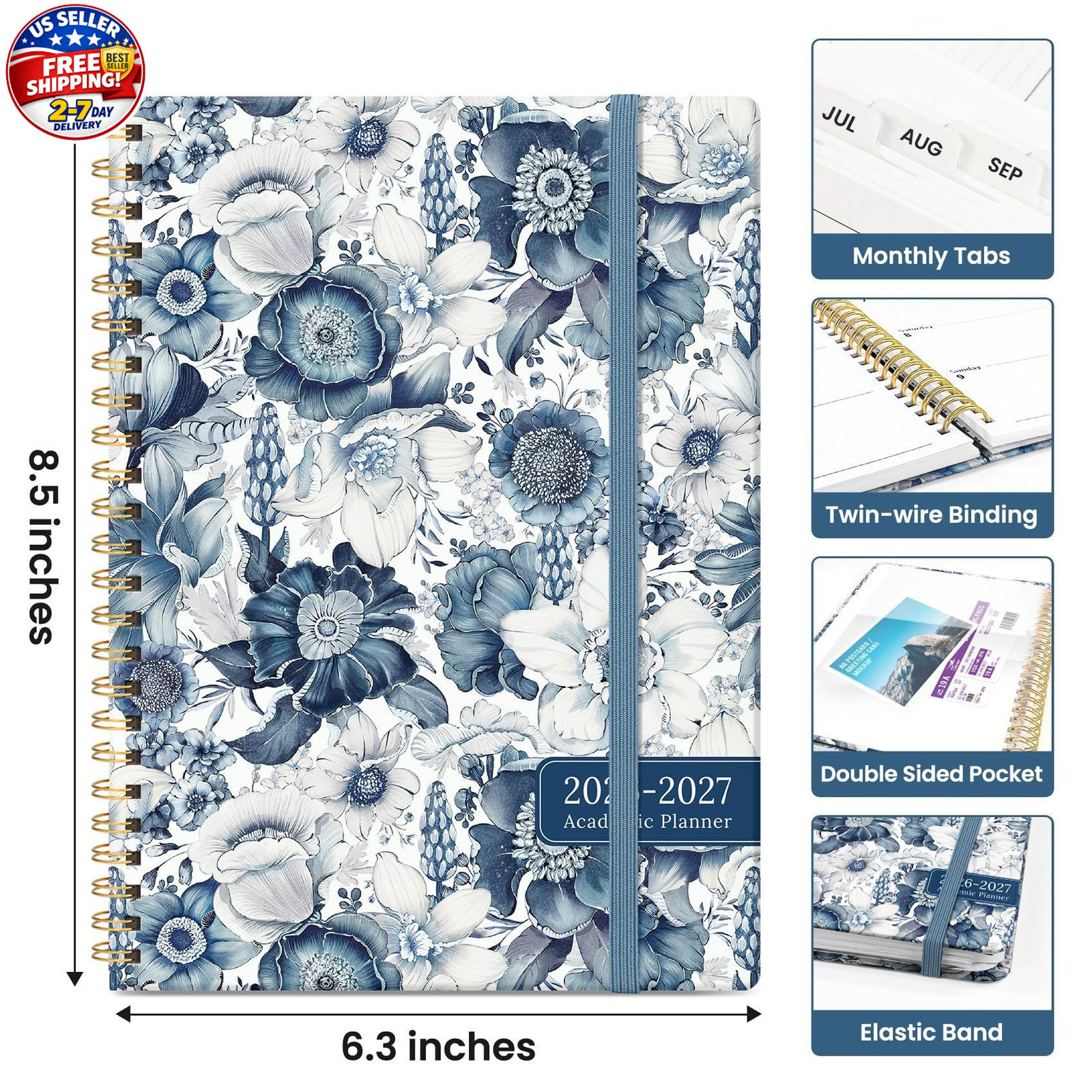 Planner 2026-2027, Academic Monthly and Weekly Calendar Planner for Women, Ju…
