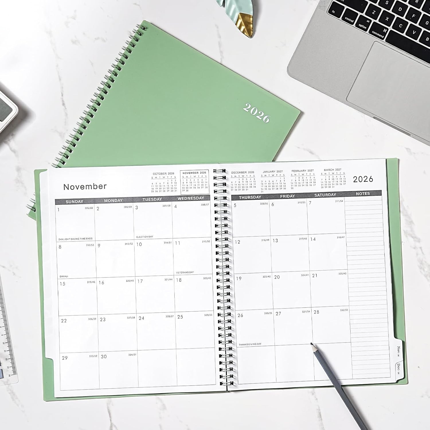 Quality 2026 Calendar: Monthly Planner with Durable Twin-Wire Binding