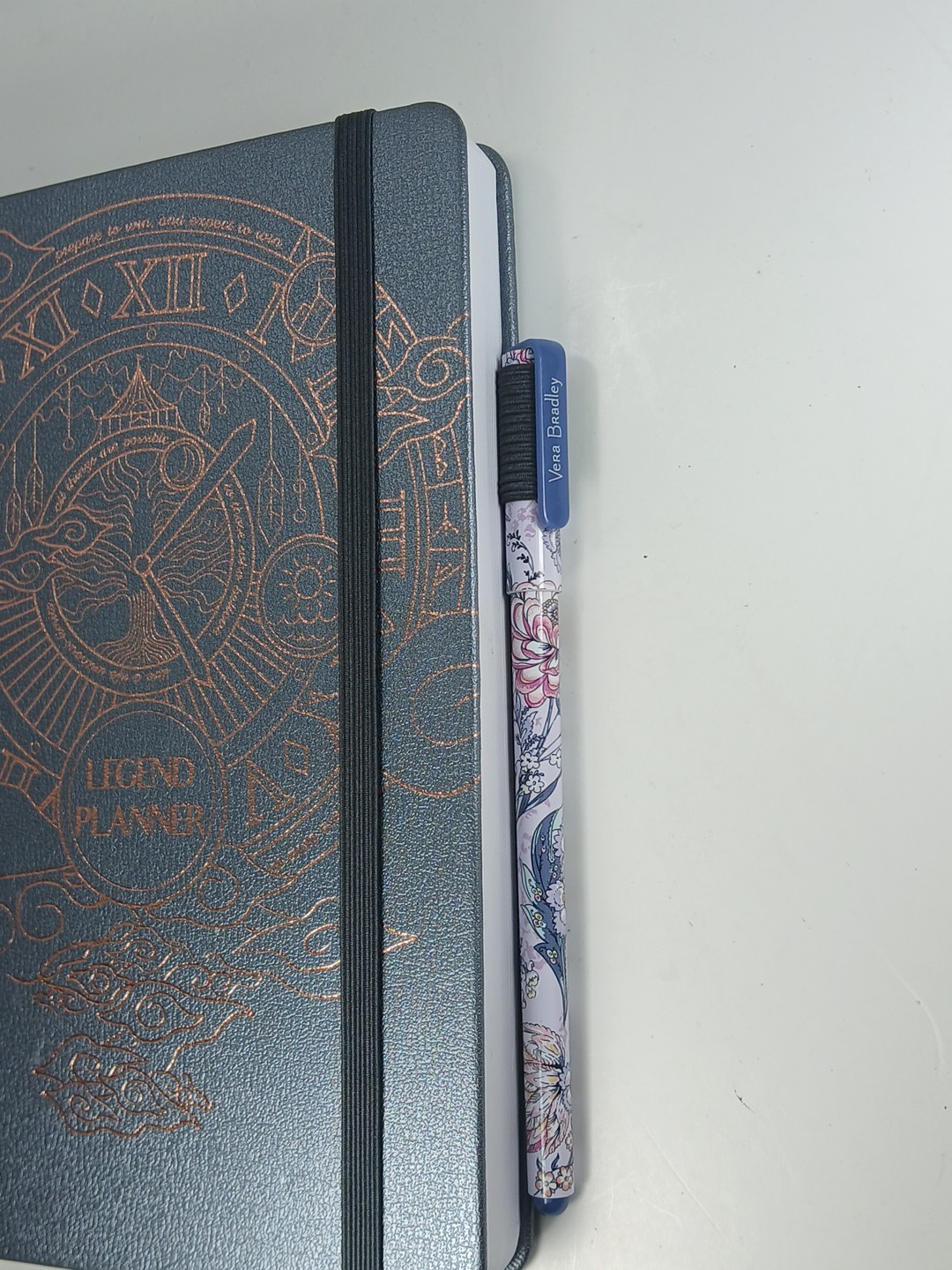 NEW Legend Blue Personal Planner Goal Tracker, w/ Vera Bradley Pin & Stickers