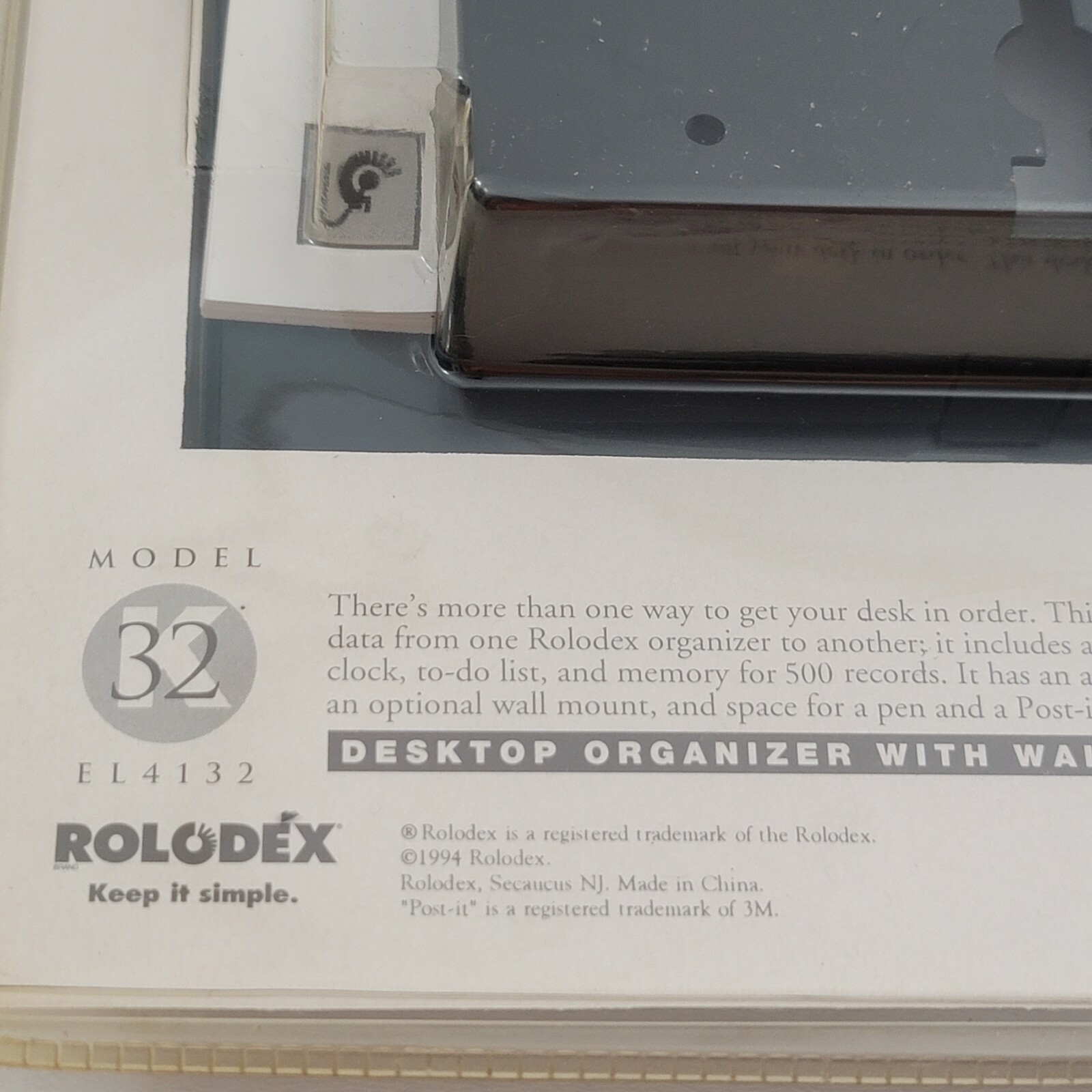 Vintage Rolodex 32K Electronic Desktop Organizer EL4132 New! 1994
