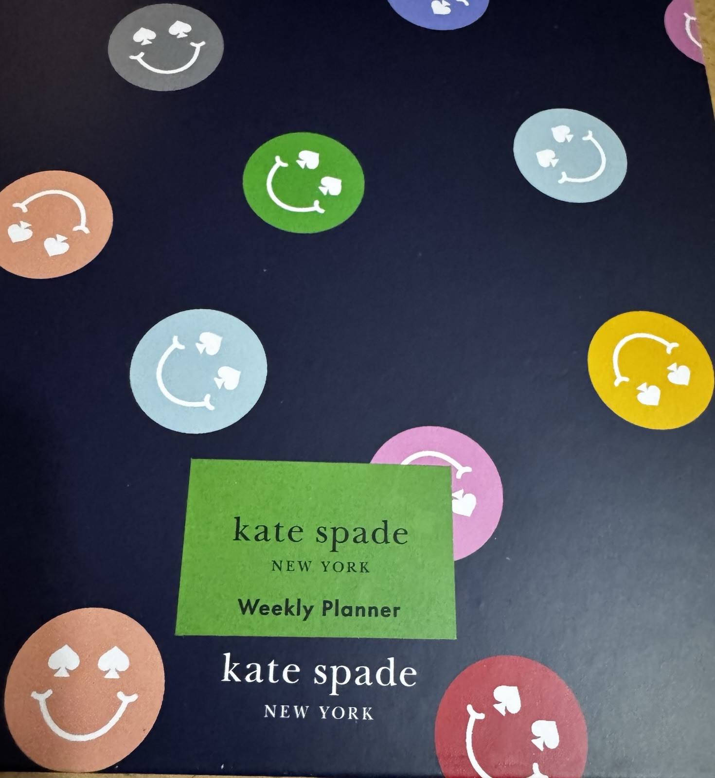 Kate Spade Smiley Face Weekly Planner, New