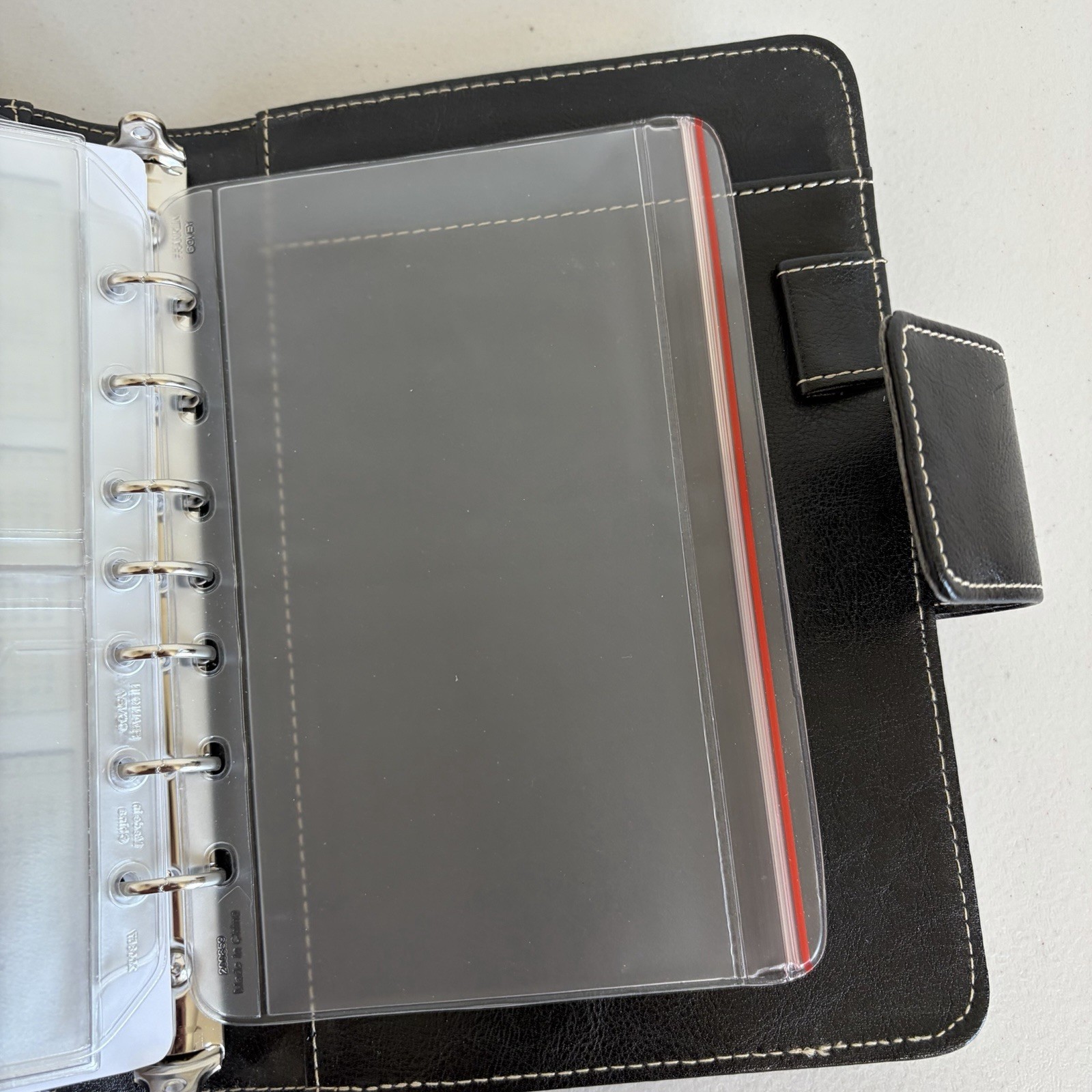Franklin Covey Leather 7-Ring Notebook Planner Organizer Needs Fillers Black