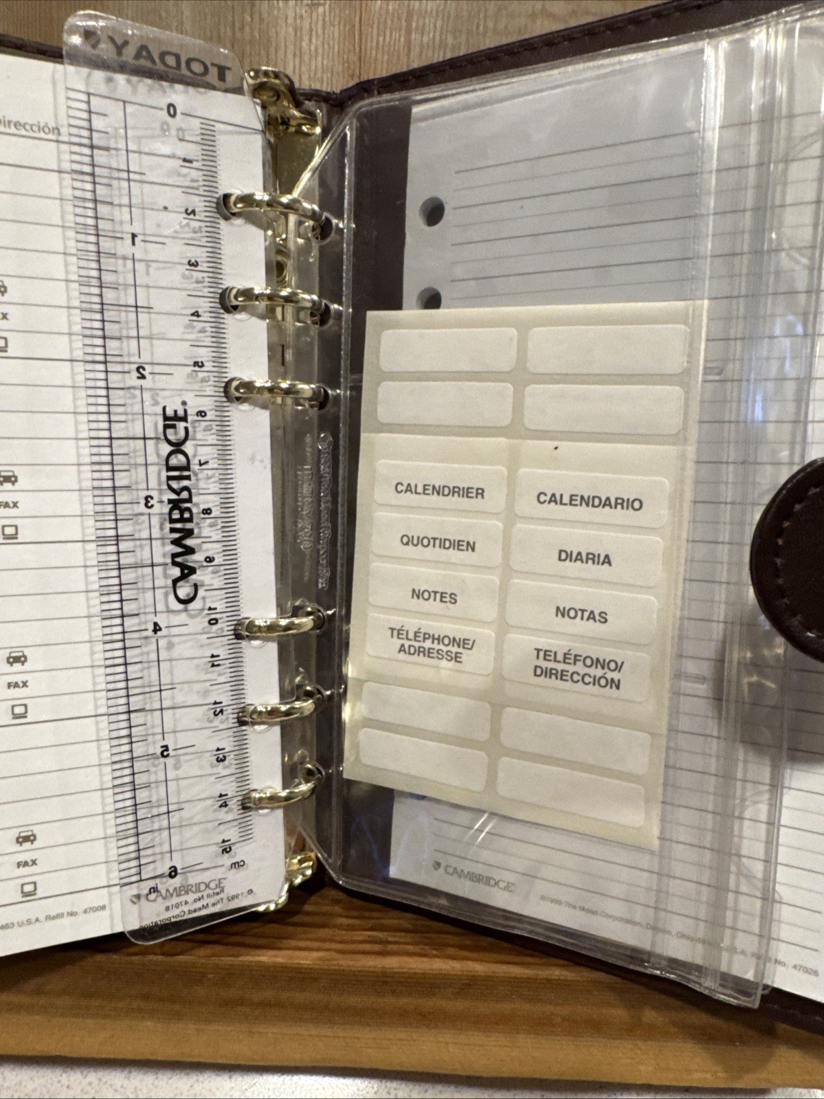 Cambridge Personal Day Planner Burgundy #47104 7.25 x 5.5″ NOS 1994 Vintage 90’s